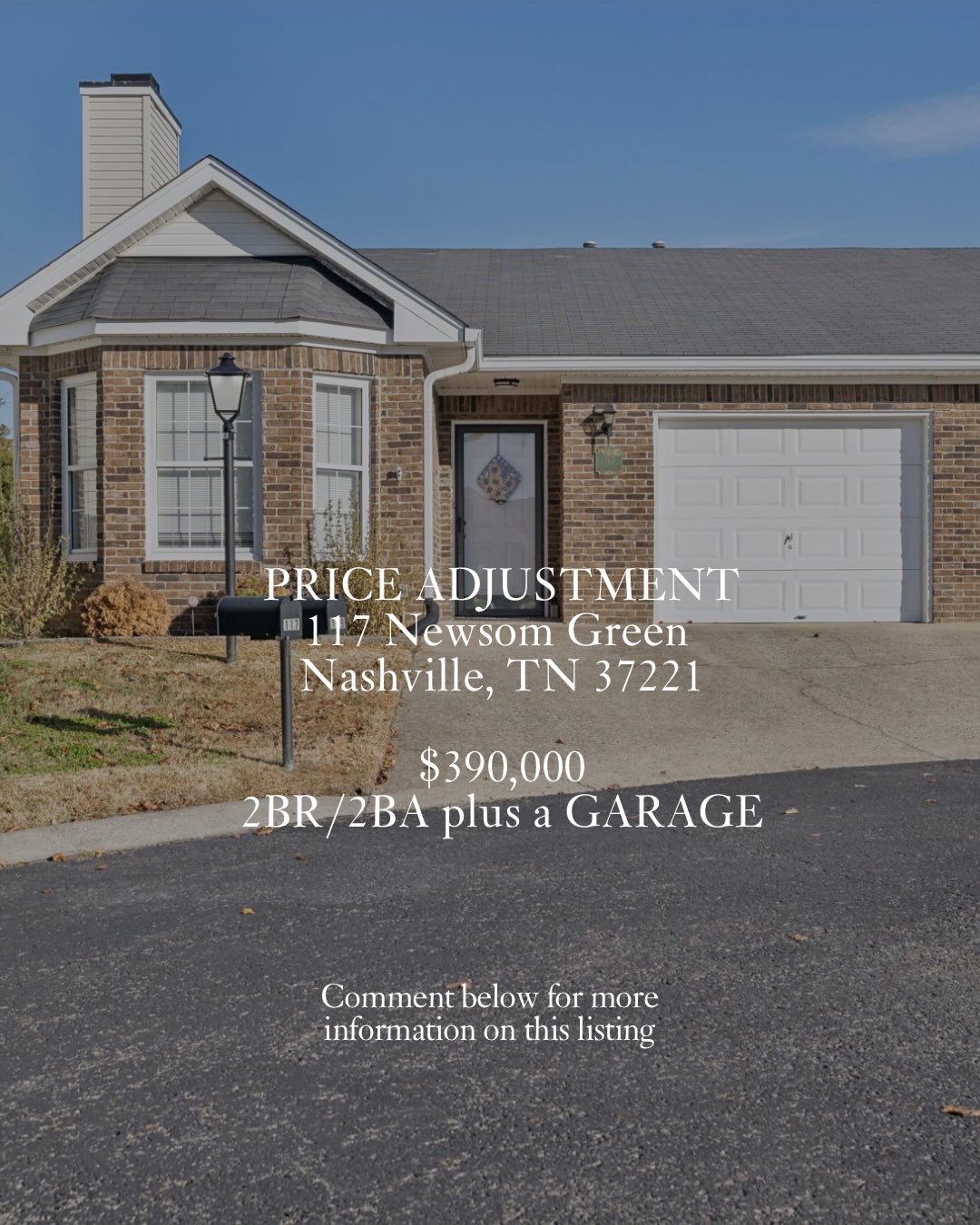 Buyers spoke and the seller listened! New price of $390,000 for this wonderful Ashley Green condo in Bellevue’s best 55+ community! Reach out to schedule a private showing.