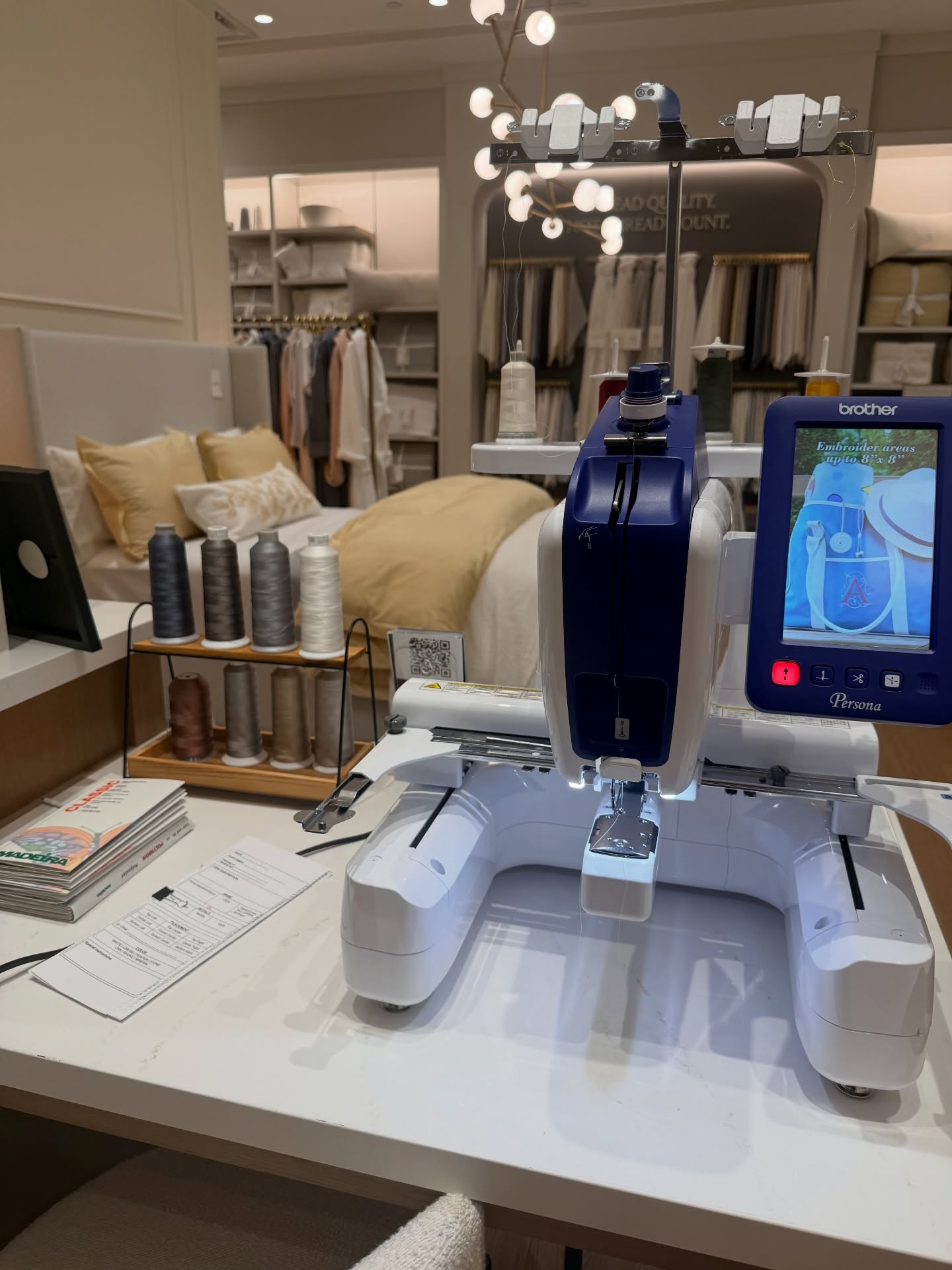 Another great day at Boll&Branch! Next event Jan 31st! Come in to the Short Hills location to see me for@free embroidery on any purchase! #riverfrontdesigncreations #boll&branch #bollandbranch #embroidery #luxelifestyle