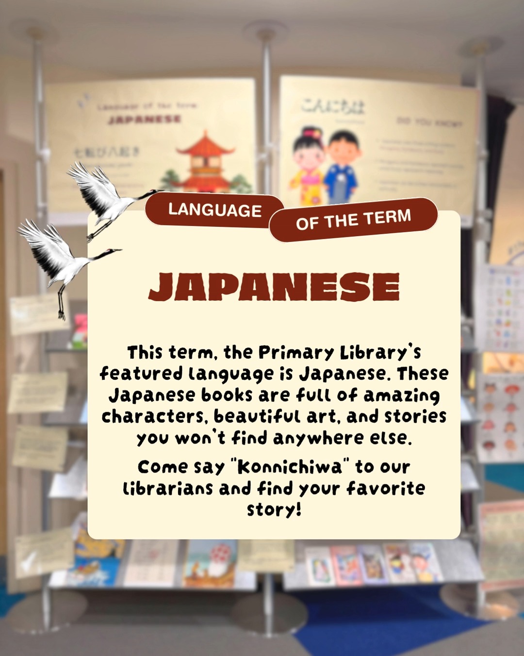 Welcoming back to the new year with a new language of the term - Japanese!
Japanese books are like treasure maps—they are full of amazing characters, beautiful art, and stories you won’t find anywhere else. Whether you want to learn how to draw your own Manga, read about legendary Samurai, or discover the magic of Japanese folk tales, we have the perfect book waiting for you.
See you in the Primary and Secondary Library!