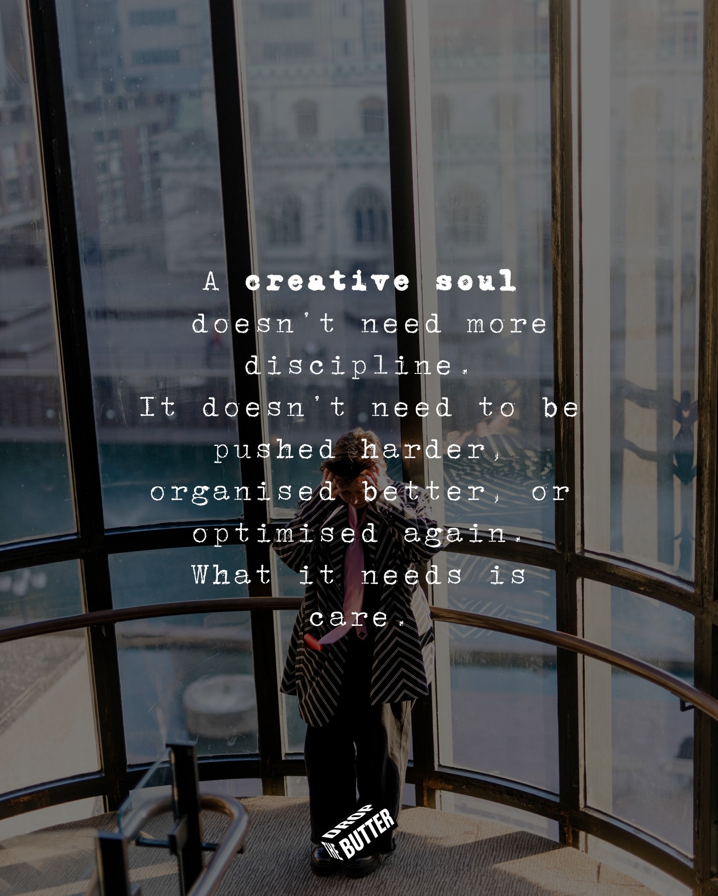 A creative soul doesn’t need more discipline.
It needs care. Lately, we’ve been thinking a lot about how often creativity is treated like something that needs to be fixed, optimised or pushed harder.
What if care is the real foundation?
Care for your energy.
Care for what you let in.
Care for the part of you that creates before it performs.
We’re choosing to protect that part more this year.
Slowly. Intentionally.
If this resonates, you’re not alone 🤍
Xx