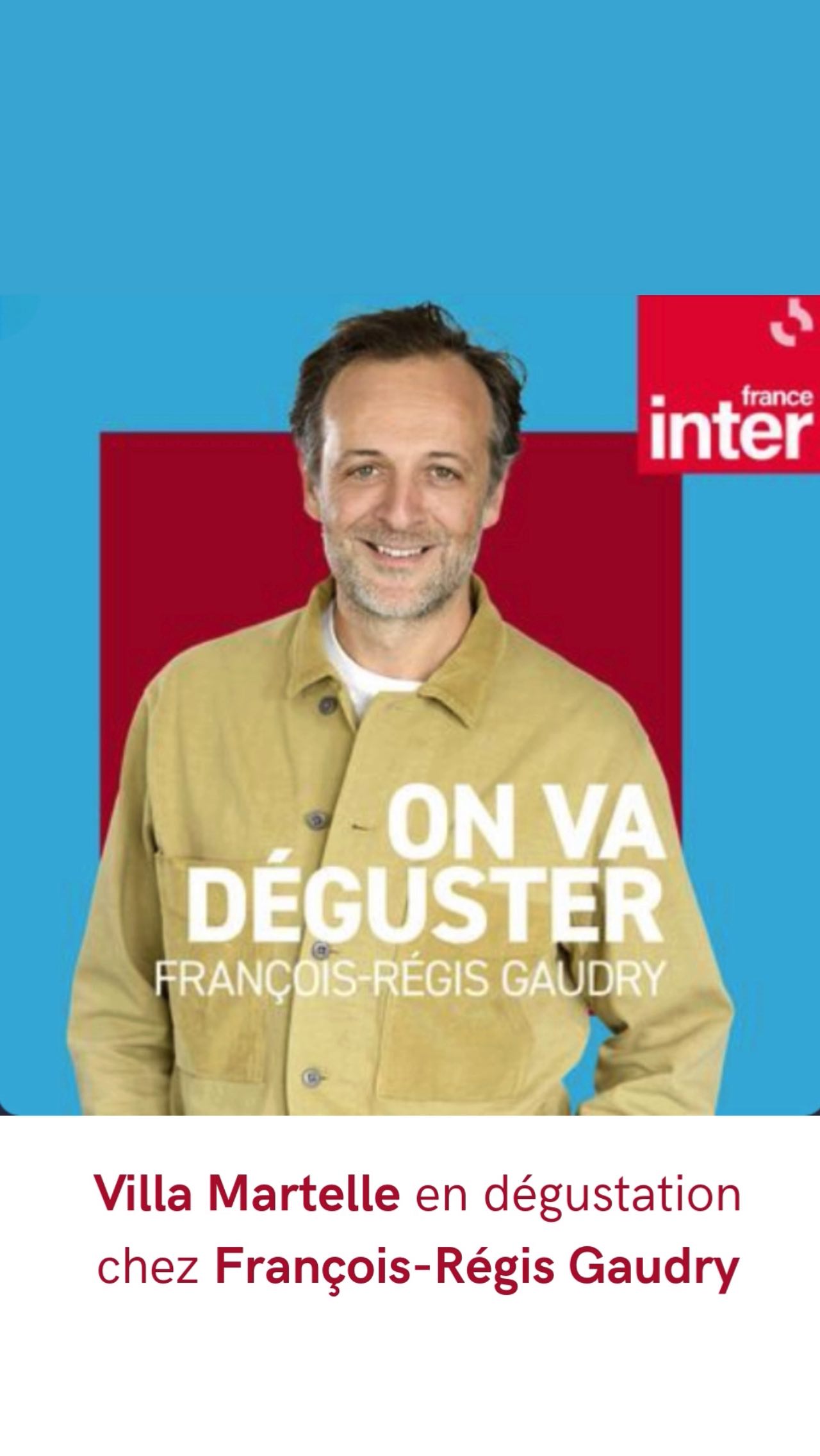 ✨ Un grand merci à@sarahmissdb @dejabufr d’avoir présenté sa boisson préférée Villa Martelle dans l’émission de @frgaudry sur @franceinter ✨