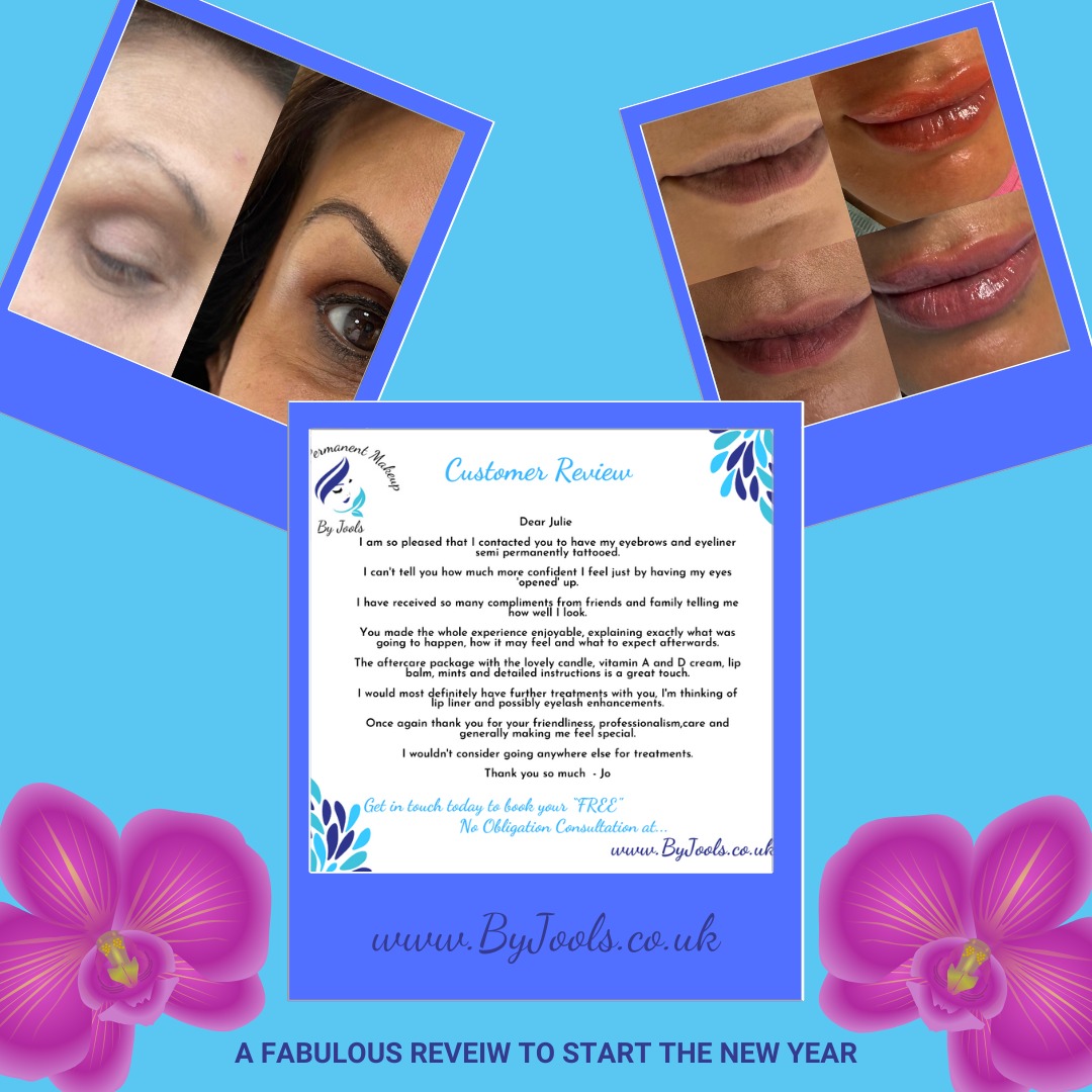 New Brows, Lip Blush & Lash Enhancement Eyeliner or a simple Colour Boosts ready for the warmer days ahead - Semi-Permanent Makeup By Jools are Marlow Based
Colour boosts are important to keep your permanent makeup looking fresh. Permanent Makeup pigments are designed to soften over time, the need for a colour boost will depend on your personal preference.
Book your FREE no obligation appointment now! Fill in the form at www.ByJools.co.uk or call 07714 294814