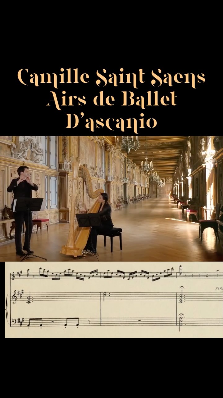 The third act of âAscanioâ by Saint-SaĂ«ns unfolds during a grand celebration at ChĂąteau de Fontainebleau in the time of François I. The Galerie de François I, which links the medieval castle to the Trinity Chapel and dates back to the 1500s, is not the direct setting. In 2021, @fontainebleau.schools honored its centennial with a documentary series that brought music to every corner of the chĂąteau. Thatâs how this piece found its stage here. đȘ : Delphine Benhamou
.
#saintsaens #classicalmusic #fontainebleau #flute #harp
