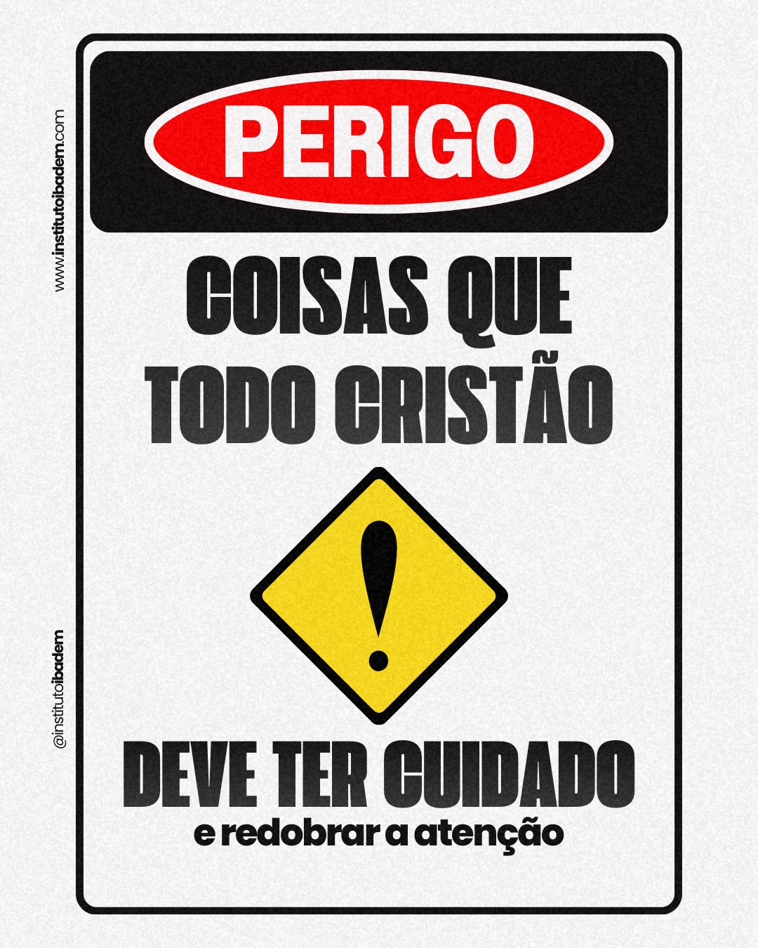 Alguns sinais que devem servir de alerta na nossa vida cristã ⚠️
A Bíblia sendo sem dúvida nossa prioridade, devemos não somente lê-la mas nos relacionarmos apropriadamente com ela, respeitando seu contexto e gênero, além da interpretação Bíblica genuína.
É para além disso, ter uma vida devocional permite ao Cristão o amadurecimento da fé, levando-o a uma vida profunda de comunhão com nosso Senhor.
👣 Nessa missão, conte com o IBADEM, que não somente zela pelo Bom ensino Bíblico, mas investe para o crescimento de seus alunos.
Saiba mais e faça disso em www.institutoubadem.com ou acesse o Link em nossa Bio.
