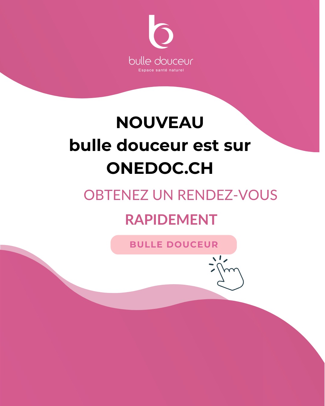 NOUVEAUTE
Prenez rendez-vous dès à présent directement depuis OneDoc.ch en cliquant sur le lien ci-après :
https://www.onedoc.ch/.../mart.../pc1b0/gaelle-tornay-formaz
#onedoc