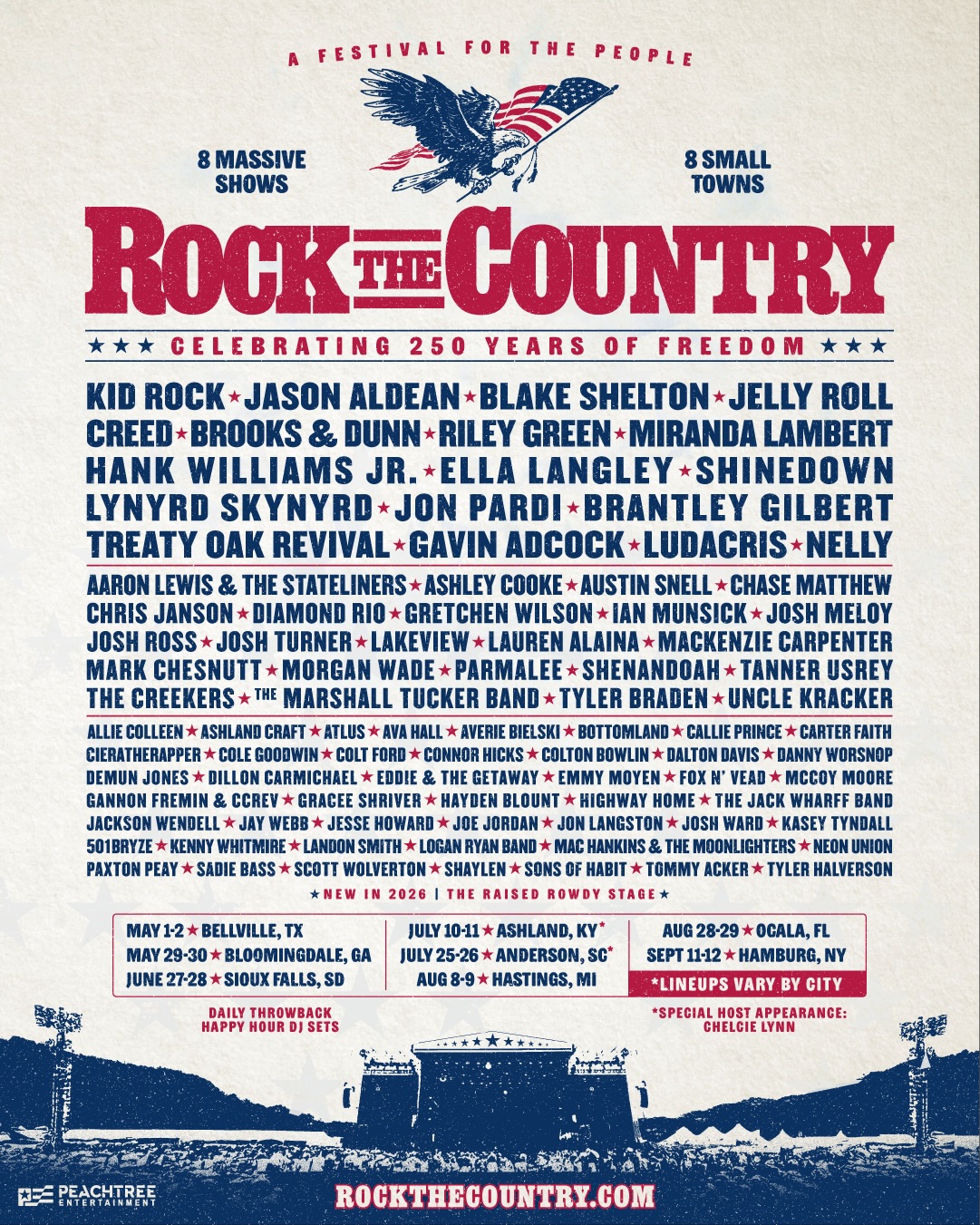 Rock The Country 2026 🇺🇸 Presale starts Friday, January 16th at 10am local.