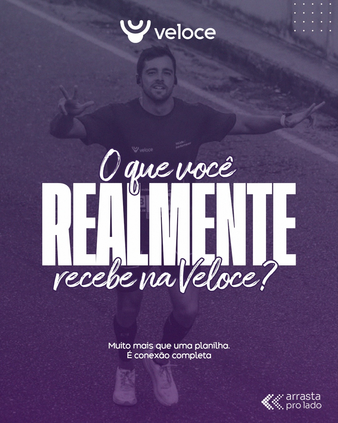 Entrar na Veloce é trocar “treinar” por ter direção. 💜🏁
É sentir que alguém tá lendo seu processo de verdade — e que cada fase tem um porquê.
Passe os slides e entenda o que muda quando a corrida vira um ecossistema — não só uma planilha.