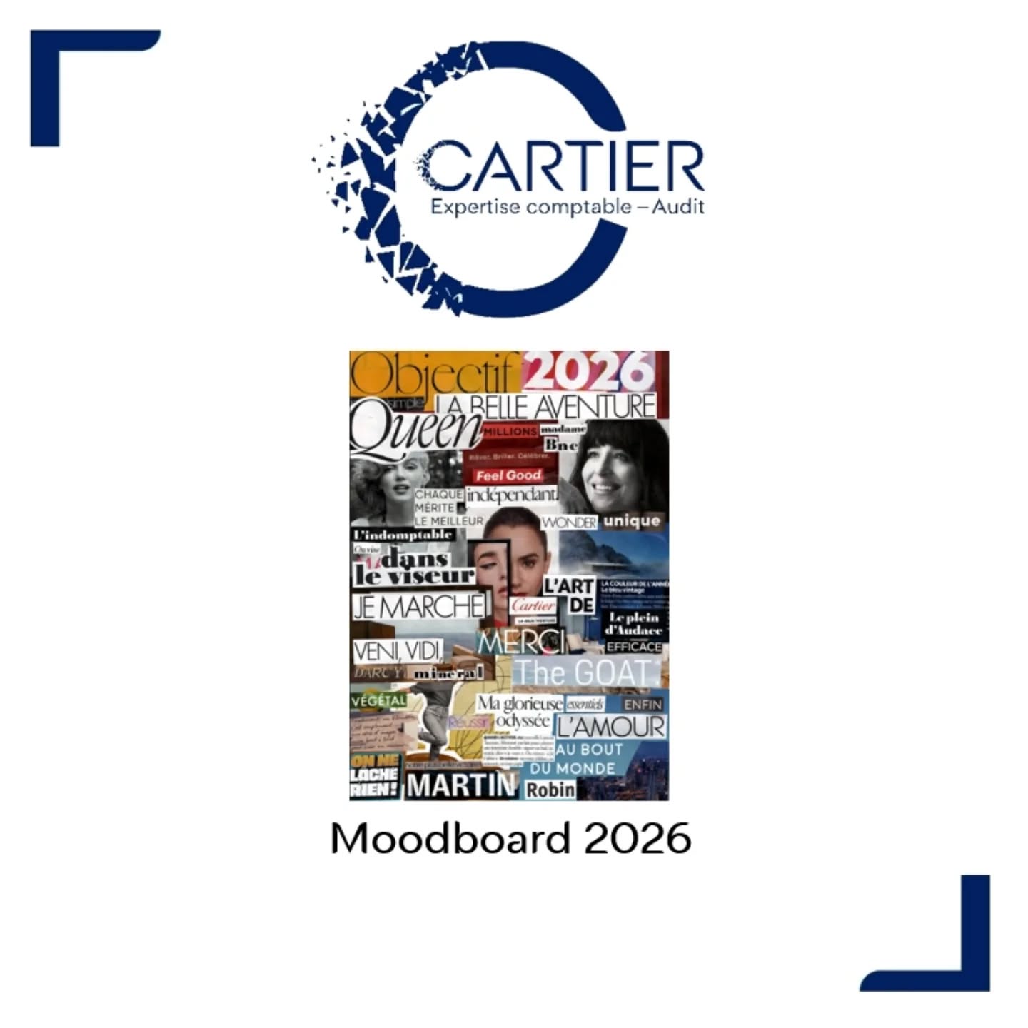 ✨ Entreprendre, c’est d’abord savoir où concentrer son énergie !
Depuis le début de l’année, j’ai abordé 4 fois le moodboard en rendez-vous. À chaque fois, le même enjeu : définir ses priorités, pour avancer sans se disperser.
Parce qu’un moodboard stratégique, c’est une prise de position.
🎯 Voici mon moodboard 2026.
Il ne cherche pas à impressionner. Il sert à poser des repères :
- Ce qui est essentiel,
- Ce qui compte vraiment,
- Ce qui guide mes décisions.
💡 Un business qui performe commence par une vision claire.
Être expert-comptable n’empêche pas d’être artiste.
📊 Les chiffres structurent.
🎨 La créativité donne le sens.
Ensemble, ils permettent de bâtir un business solide, aligné et ambitieux.
💬 « Rien ne se perd, rien ne se crée, tout se transforme » Antoine Lavoisier
TO DO : le mettre sous cadre pour qu’il soit sous mes yeux à Gevrey-Chambertin 🍇
#madamebnc
