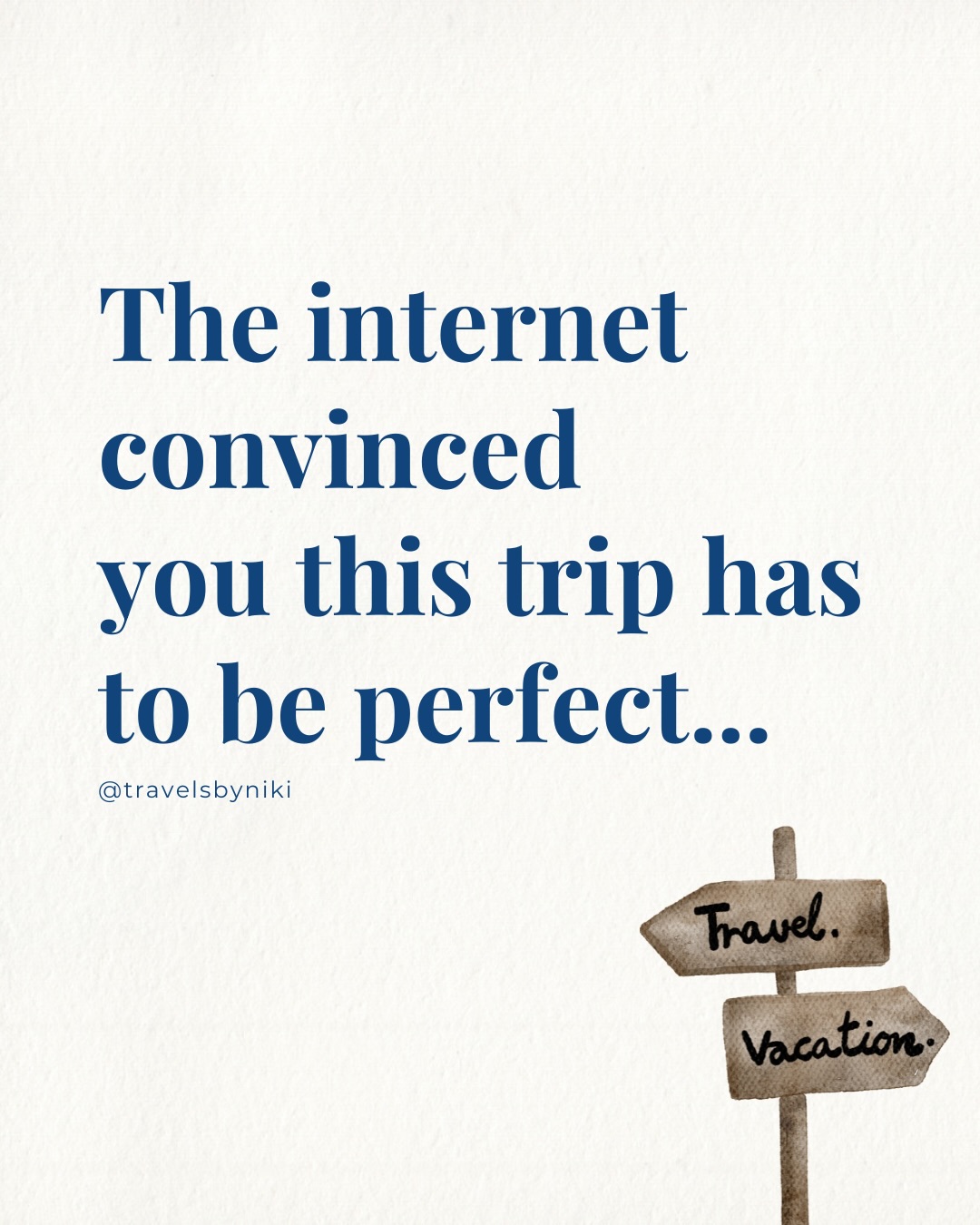 The internet didn’t make travel easier.
It made expectations unrealistic.
You’re not comparing trips anymore, you’re comparing highlight reels.
When everything looks amazing, nothing feels safe to choose.
Which is why planning feels overwhelming.
Not because you’re indecisive, but because you’re trying to avoid disappointment in a system that never shows the full picture.
A “perfect” trip doesn’t exist.
A well-matched trip does.
And that difference is everything.
Have you ever felt stuck because everything looked “too good”?
.
.
#travelplanning #vacationplanning #tripplanning #planningstress #travelsbyniki