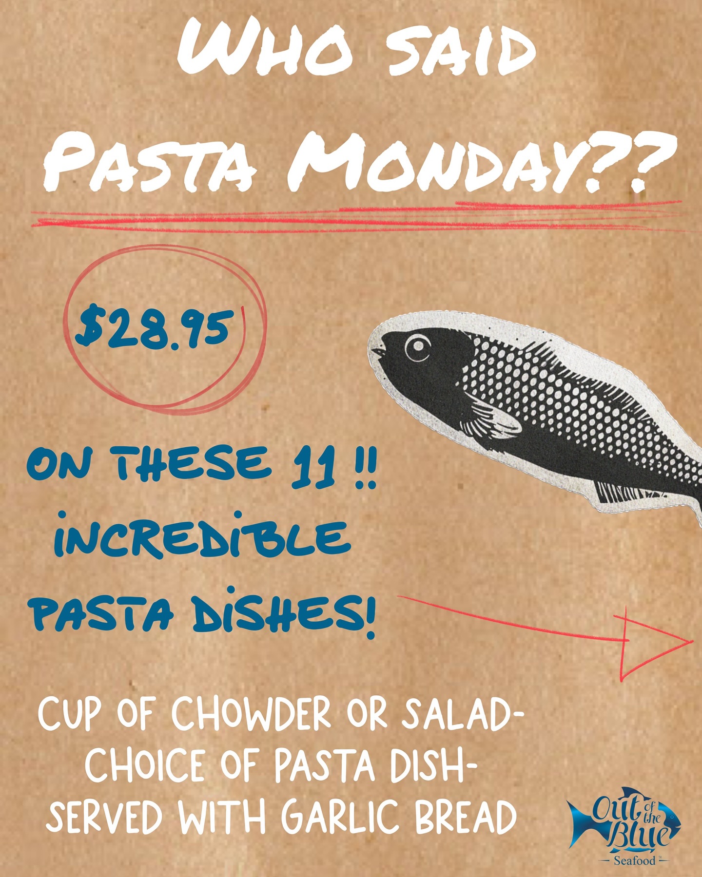 🍝 Our all-new PASTA MONDAY!!
Dine in or take out, open 7 days a week.
252 E Montauk Hwy- Hampton Bays NY 11946
631-728-3474
*Subject to change