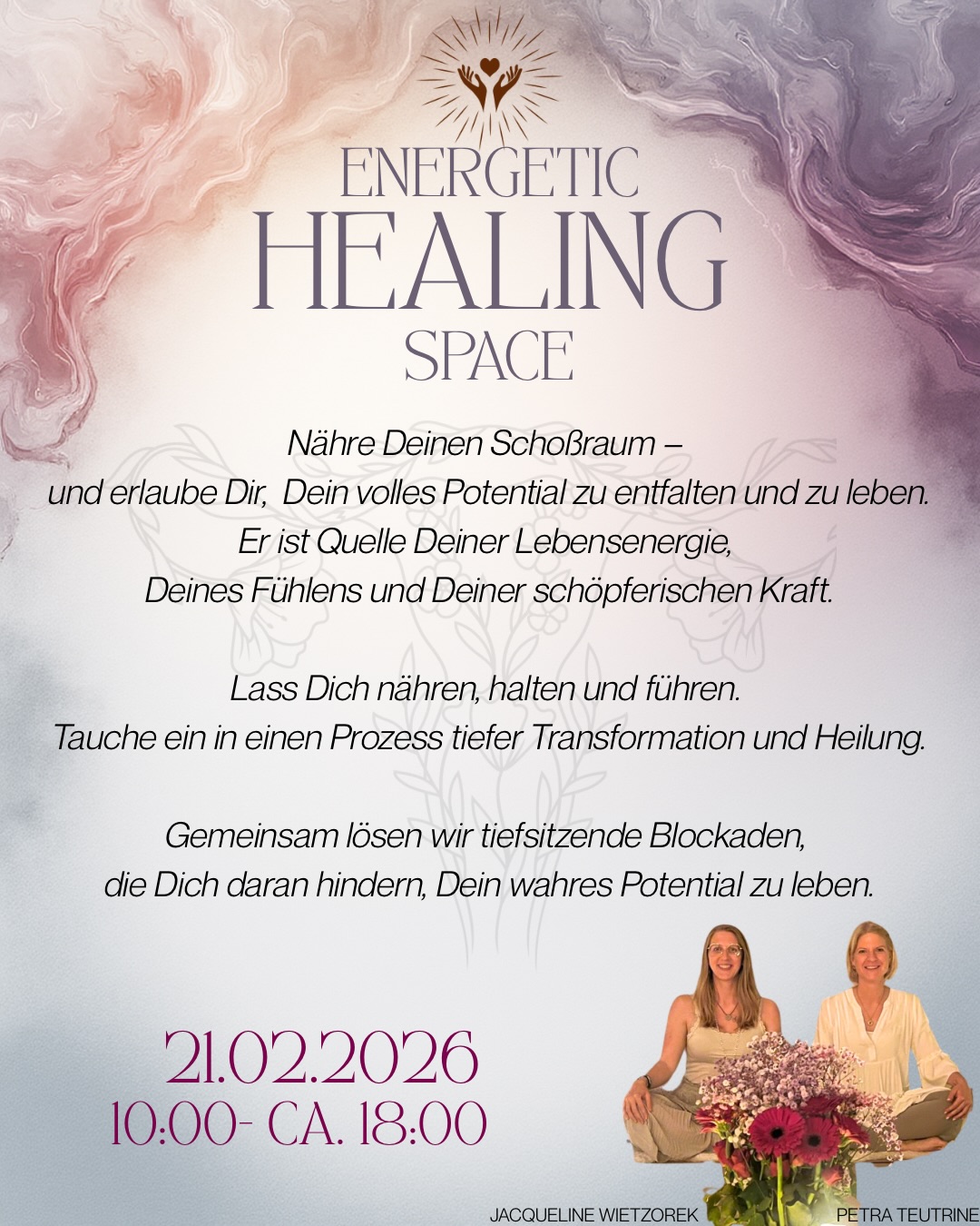 Es ist jetzt offiziell…
Zusammen mit @petrateutrine haben wir wieder einen Raum eröffnet, der tiefe Heilung bringen wird.
Von den 12 Plätzen sind nun noch 4 Plätze frei.
Wenn Du mit Deiner Weiblichkeit noch tiefer heilen willst und in deine Ureigene Kraft kommen möchtest, sei mit dabei.
Es wird eine spannende Reise werden. Unter Frauen. 🩷
#tagesretreat #gebärmutter #weiblichkeitstärken #weiblichkeitleben #selbstheilung