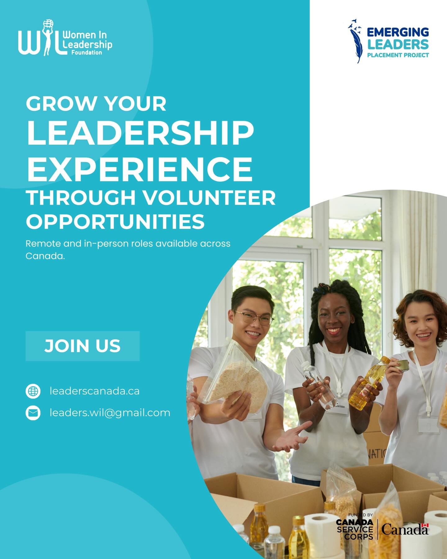 Your leadership journey can start today. ✨
Join the Emerging Leaders Placement Project to gain real experience through volunteer opportunities. Remote and in-person roles are available across Canada for youth ready to grow, learn, and lead.
📧 leaders.wil@gmail.com
🔗 Link in bio to apply
Proudly funded by Canada Service Corps
#CanadaServiceCorps #LeadersToday #YouthInCanada #EmergingLeaders #VolunteerOpportunities