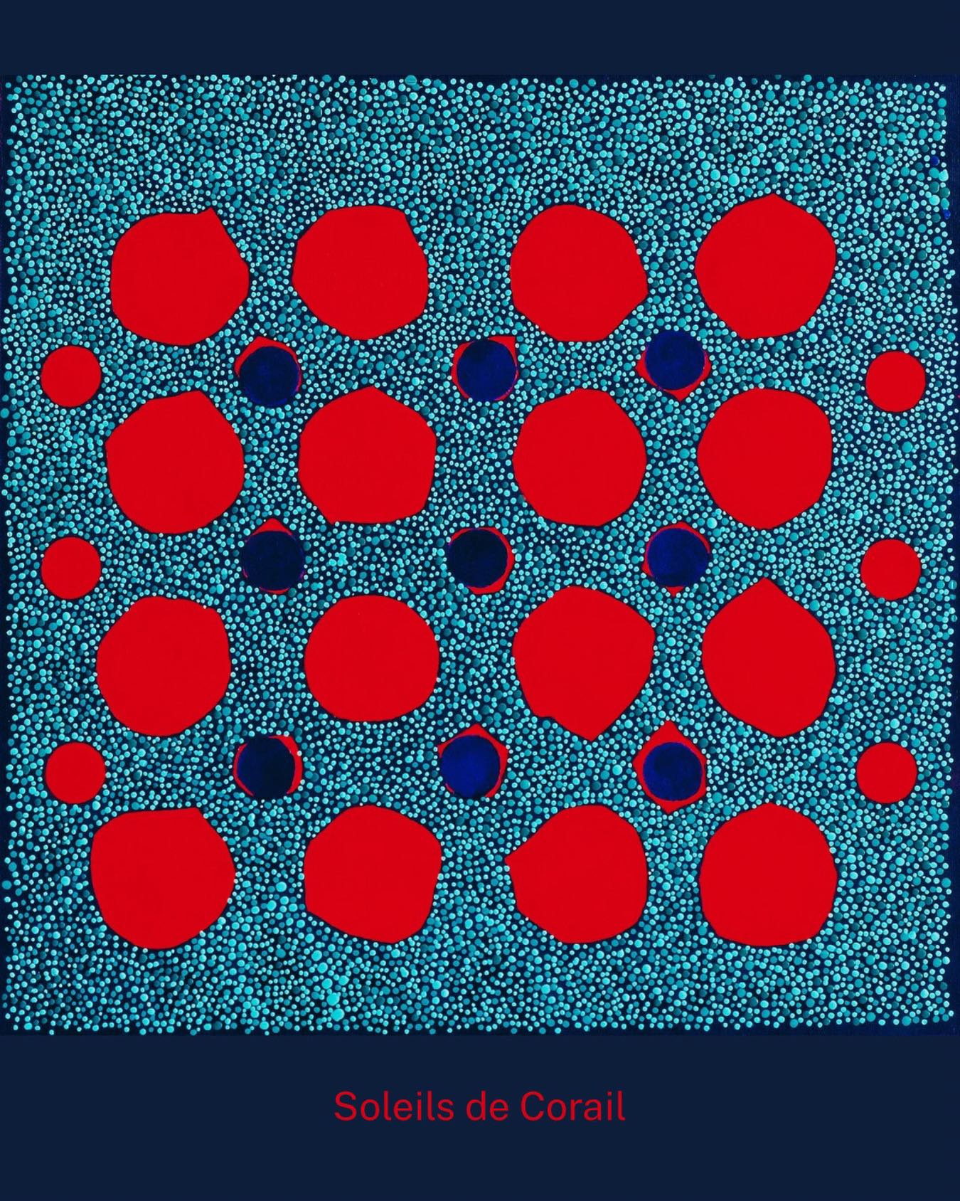 « Soleils de Corail « : une constellation où le rouge dialogue avec le bleu profond, comme des astres immergés dans la mémoire de l’eau.
Énergie vitale, rythme du vivant - force et harmonie !
#artcontemporary #œuvreoriginale #artabstrait #artavendre #decorinterieur