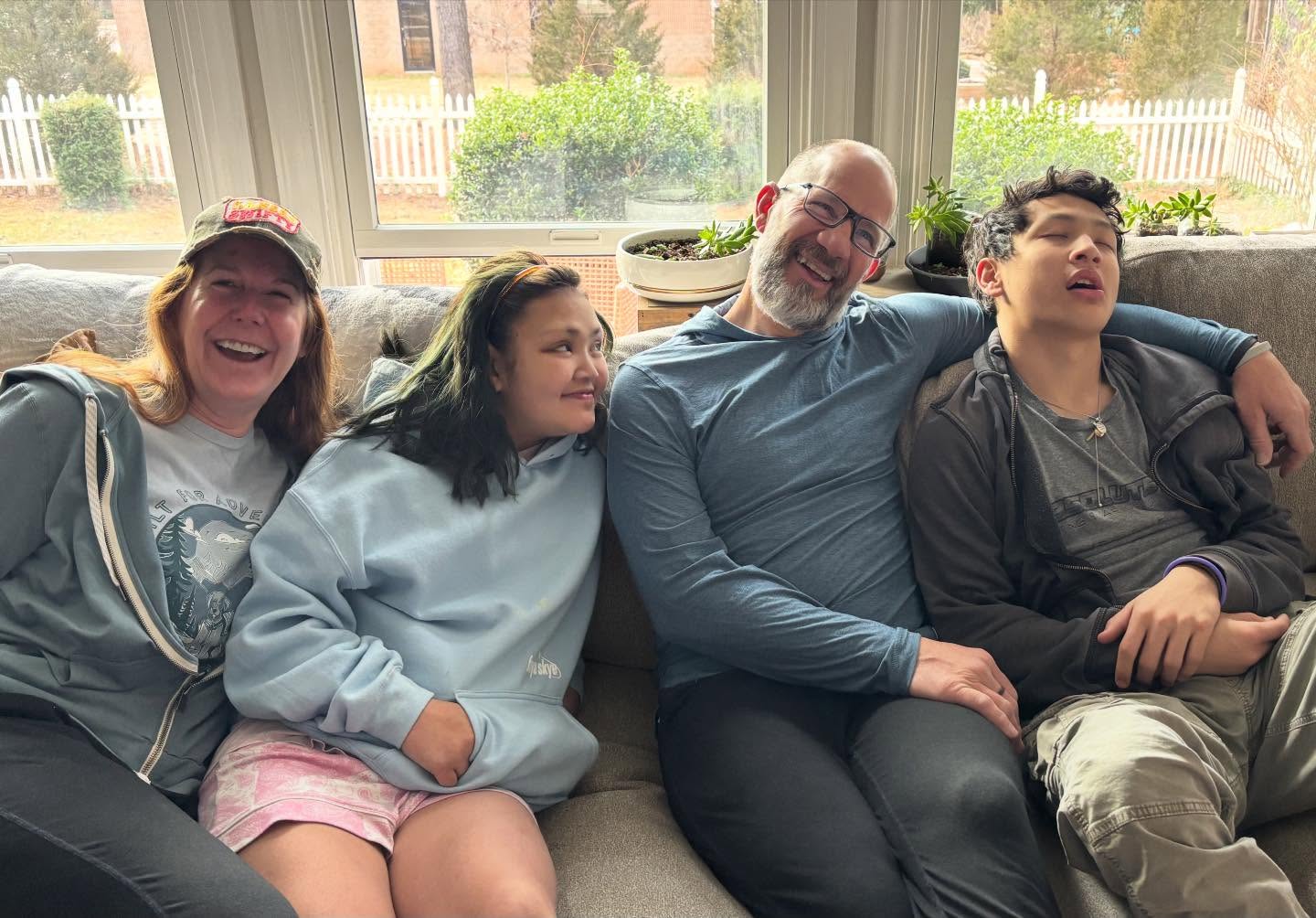 Thank you so much for the precious gift you brought all the way from Kansas. Thank you so much for fixing my shower, thank you so much for spending time with the kids and thank you so much for bothering me….. 😂