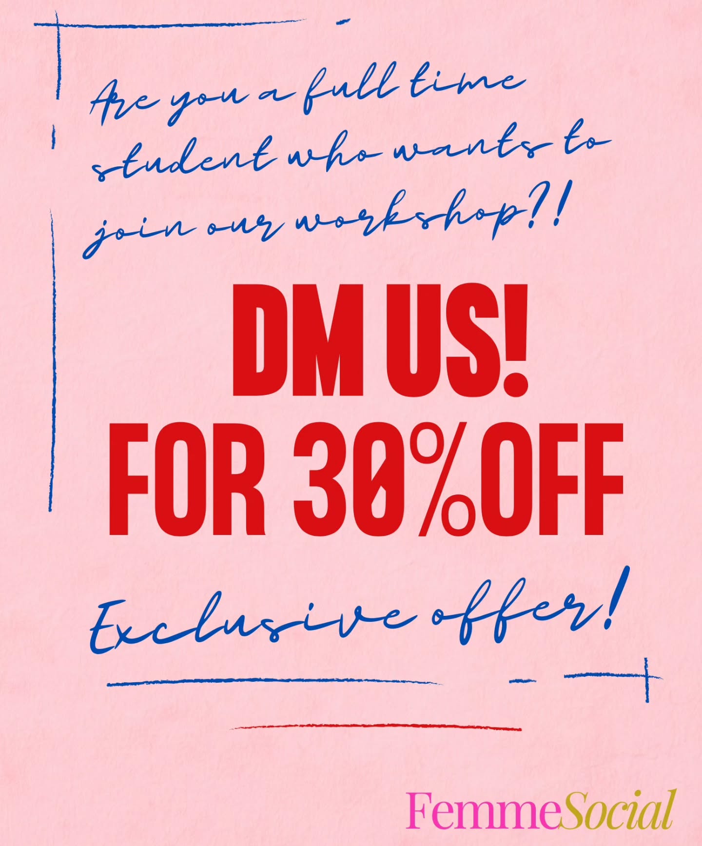 This one is for my young ladies who are full time students 18+ and you want to join the fun upcoming workshop!! DM ME FOR THE DISCOUNT CODE ..🫶🏼🌺