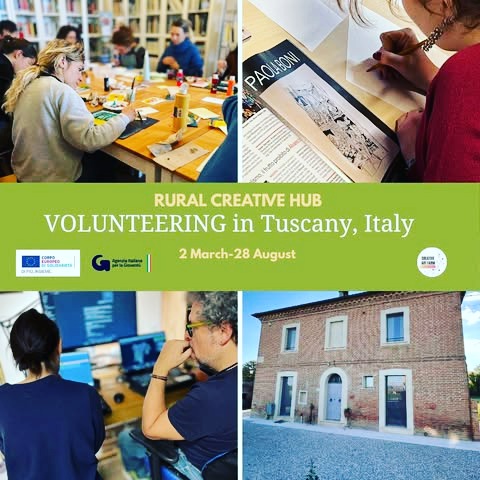 🚨 LAST CALL – ESC VOLUNTEERS WANTED (STARTING IN MARCH!) 🚨
🌱Creative Art Farm @creativeartfarmeu is urgently looking for 2 motivated ESC Volunteers to join the team starting in March in the Tuscan countryside!
✨ What you’ll do:
🎨 Support artistic, cultural, and community-based activities
🌿 Experience rural life and sustainable living
🤝 Work in an international, creative, and inclusive environment
📚 Learn through non-formal education, art, and community
📌 Accommodation, food, insurance, and pocket money covered (ESC conditions)
For messages:
artassociationmadeira@gmail.com
#ESCVolunteers #UrgentCall #EuropeanSolidarityCorps #VolunteeringInItaly #CreativeCommunity #RuralLife #LastChance
Edited · 22h