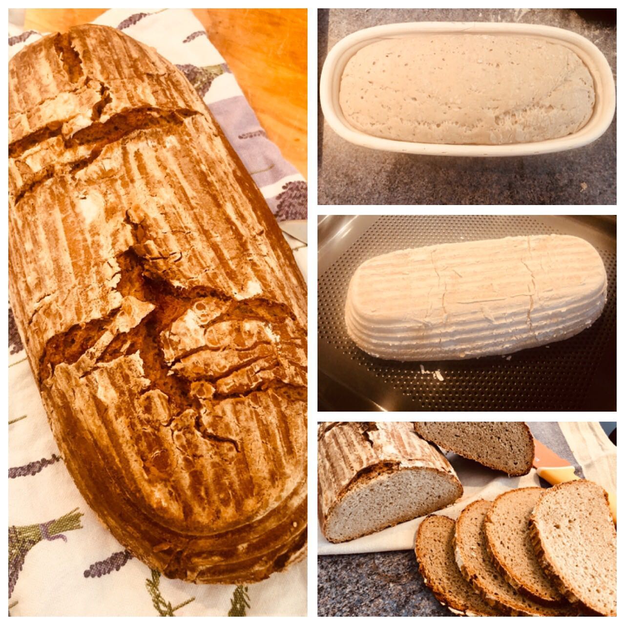 Heute wieder einmal Brot gebacken. Dieses mal im neuen ovalen Gärkörbchen 😋😋😋 #brot #bauernbrot #hintergrabenbauer #urlaubambauernhof #guteküche #dahoamisdahoam