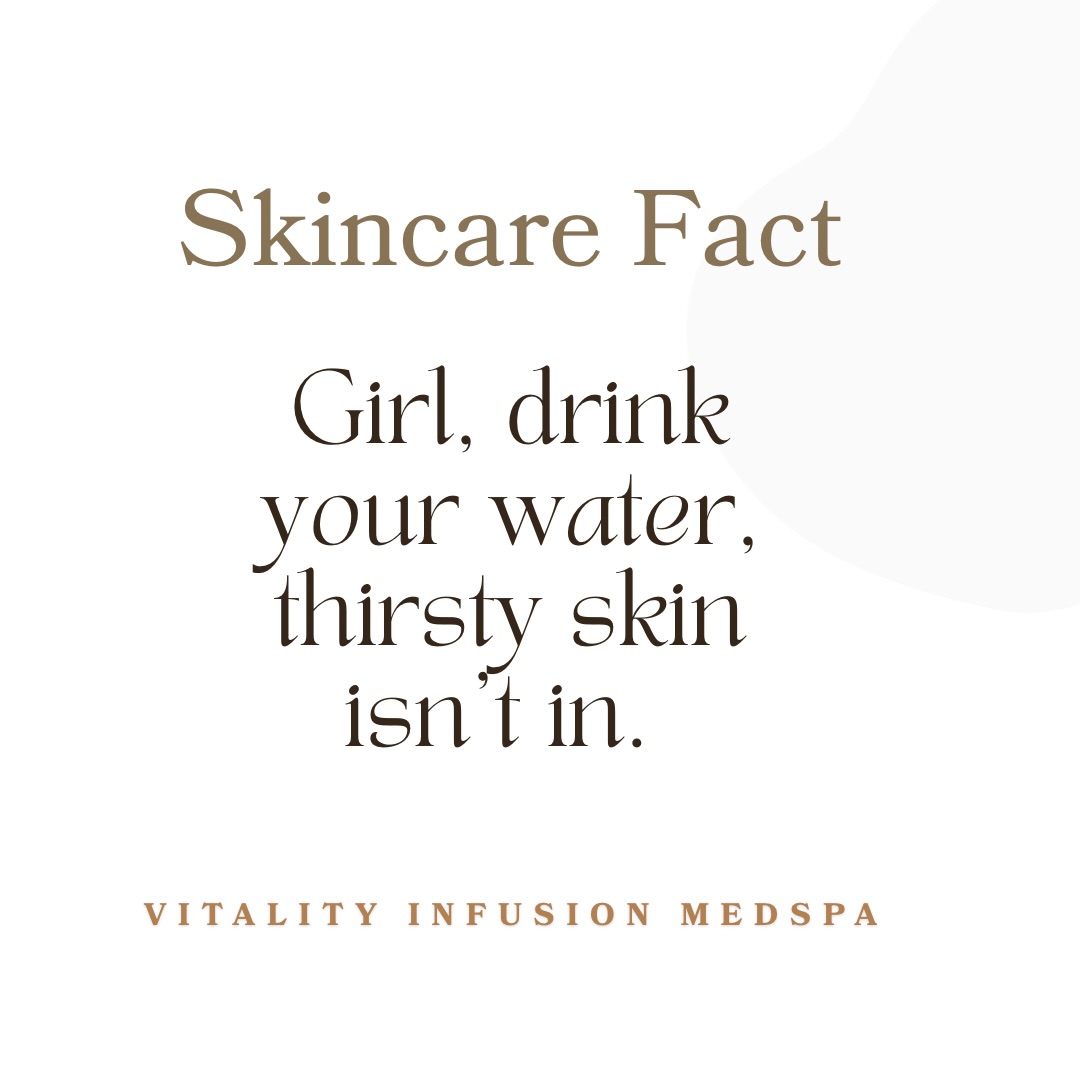 💧 Stay radiant, stay hydrated! 💧
Your body and your skin, thrive when you drink enough water. Make hydration a daily ritual and let your inner glow shine. ✨
#HydrationIsBeauty #VitalityInfusion #GlowFromWithin #WellnessTips #HealthyHabits GlutathioneGlow
#VitaminCSkincare
#HealthySkinJourney
#BrighteningTreatment
#SkinWellness
#SelfCareRitual
#RadiantComplexion