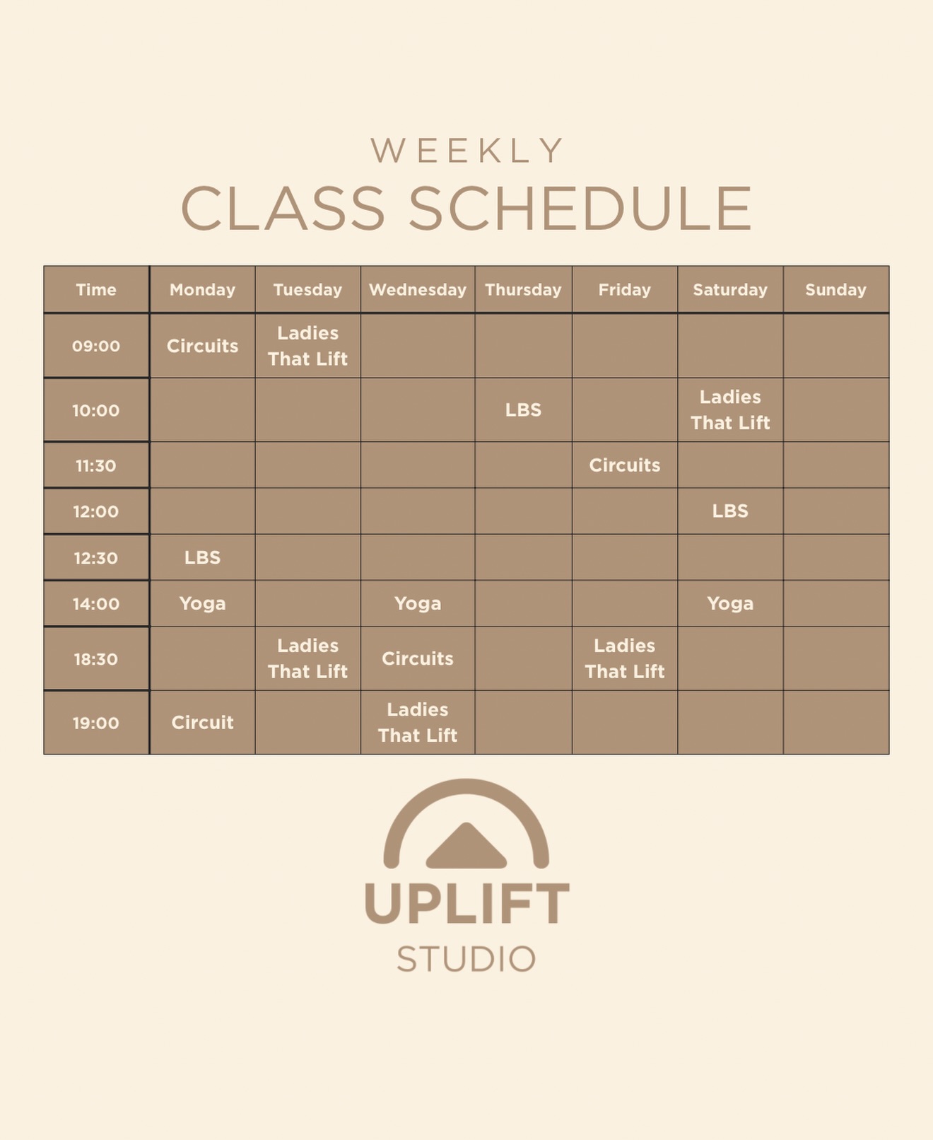 This is the first version of the Uplift Studio class timetable!
These sessions are designed to complement personal training and give you structured, coached training throughout the week, not random workouts.
💪 Ladies That Lift
🔥 Circuits
🦵 Lower Body Strength
🧘♀️ Yoga
This is our opening schedule, and it may change once we’re up and running. Class times can shift, and more classes will be added as demand grows and we see what works best for the community.
Class membership holders will always get early priority booking before pay-as-you-go spaces open.
This is just the starting point.
Uplift is built to grow with you.
Save this post, check the times, and start planning your training week!
#staplehurst #fitnessclass #upliftstudio