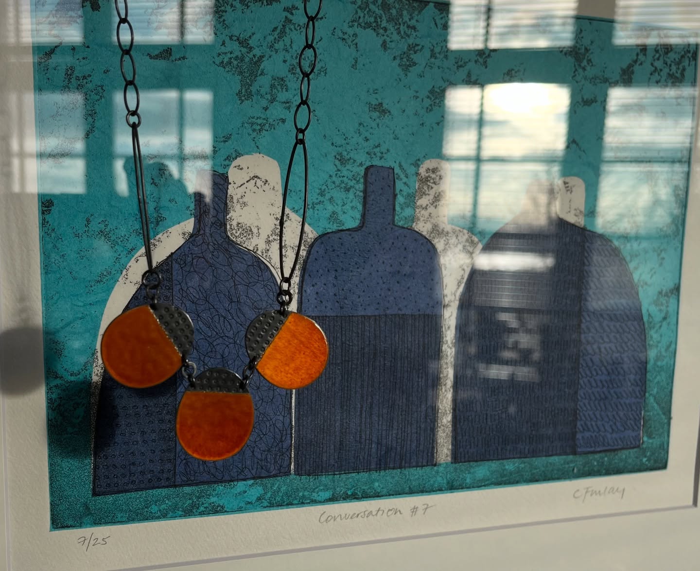 Hello and hope you’re having a good start to the week. I’m in my sunny studio ready to do some work, lots to do including making new designs and prints for the year ahead.
My first job is to collect up all my scrap silver and send it off as I need to raise some funds to buy new silver sheet - the price is just skyrocketing, last year a small sheet cost £188, today it’s £450! 😳
Wish me luck!
Buoy necklace in burnt orange enamel and oxidised silver and Conversation 7, etching with chine-collé available from my website ~ link in bio or message me.
#happynewyear #designermaker #printmaker #lifeofajeweller #sunnyfife