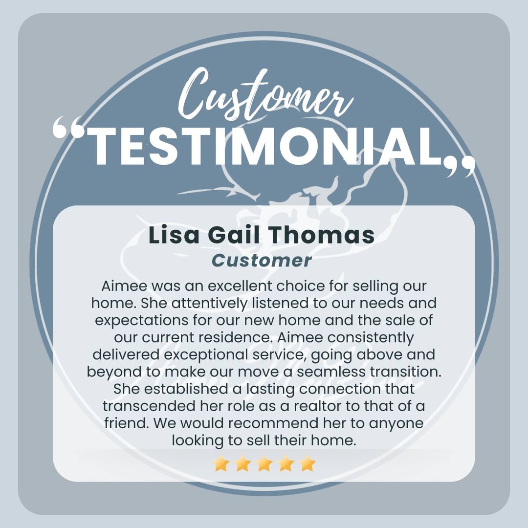 TESTIMONIAL TUESDAY!
Thank you so much Lisa Gail for your kind words and wonderful review!
On the fence about hiring a Realtor?
Well, don't just hire any Realtor. Hire a seasoned Realtor who connects with their clients in special ways.
#georgiamls #gamls #georgiarealestate #aimeemcbrier #aimeemcbrierrealty #pathfinderrealty #stapletonmedia #ncbor #realestatetestimonials @pathfinderrealtyga