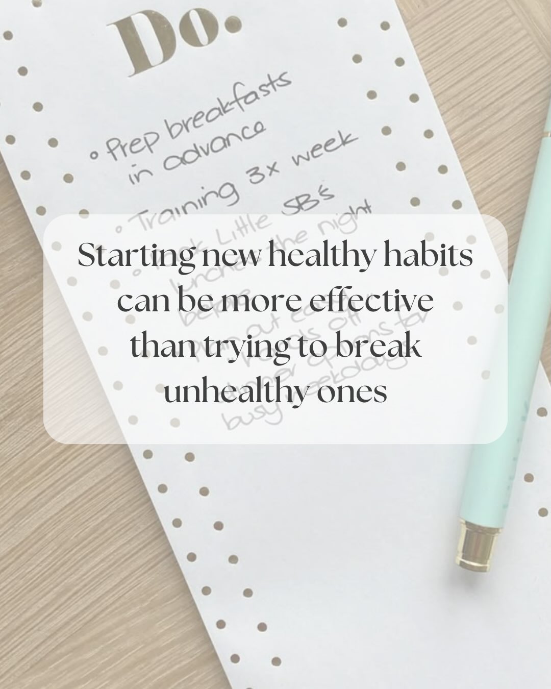 If you’ve chosen to focus on your health this year, it can be tempting to be drawn to approaches that promise quick results with minimal effort, or to go all-in with a complete overhaul of your diet, physical activity, or both.
But this is often the path to overwhelm, and can be very challenging to sustain consistently.
Starting instead with smaller, sustainable habit changes can help you stay consistent and motivated to maintain healthier habits long term.
💡 Research shows that focussing on starting new healthy habits can be more effective than trying to break unhealthy ones.
This may be because, as humans, we generally don’t like feeling as though we have to give things up. If you’re working towards healthier lifestyle changes, you may find it easier to focus on what you can add in, rather than what you need to stop doing.
👉🏼 Aim for small, sustainable changes rather than a complete overhaul. Shift your focus to what you can include, rather than what you feel you should exclude.
👉🏼 Break larger goals into smaller, achievable habits, and identify any potential barriers that might get in the way of consistency. Having a backup plan makes it easier to stay on track when challenges arise.
👉🏼 Nudge yourself towards healthier choices by planning and preparing in advance — this saves time and makes it easier to stick to your new habits.
Want to learn more about how to create and implement sustainable health goals?
I’m hosting a goal-setting workshop on 22 January. Register for free at the link in my bio👆🏼