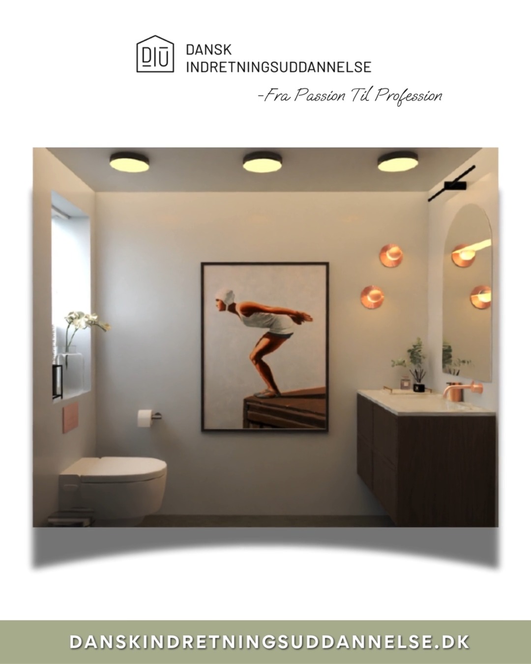 Et badeværelse skabt af Janni ✨
Designet er modelleret i SketchUp og renderet i V-Ray – et stærkt eksempel på, hvordan digitale værktøjer kan løfte en designidé fra tanke til virkelighed.
Når proportioner, materialer og belysning arbejder sammen, får kunden et klart billede af det færdige resultat. Det er præcis den type visualisering, der gør dine idéer nemmere at sælge og dine projekter mere professionelle.
Vil du også mestre 3D, rendering og præsentation som indretningsarkitekt?
Det lærer du hos Dansk Indretningsuddannelse.