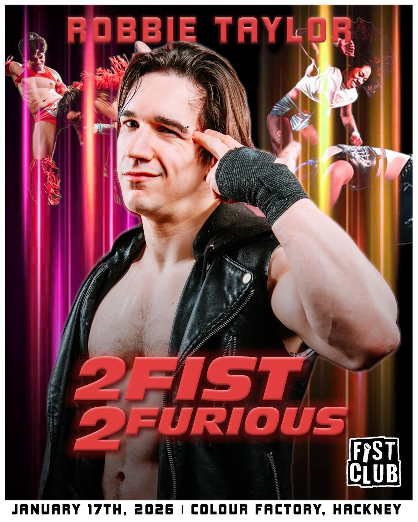 🔥 EMOTIONS ARE HOT 🔥
Everyone’s favourite* emo with a heart of gold and an 8 pack of steel @the_robbie_taylor returns on Saturday to kick some ass and take some names! 🖤🖤🖤🖤
* @kingloosewillis does not like him
17th JAN @colourfactorylondon
📸 @the_robbie_taylor
✏️ @dalebrodiecreative
#wrestling