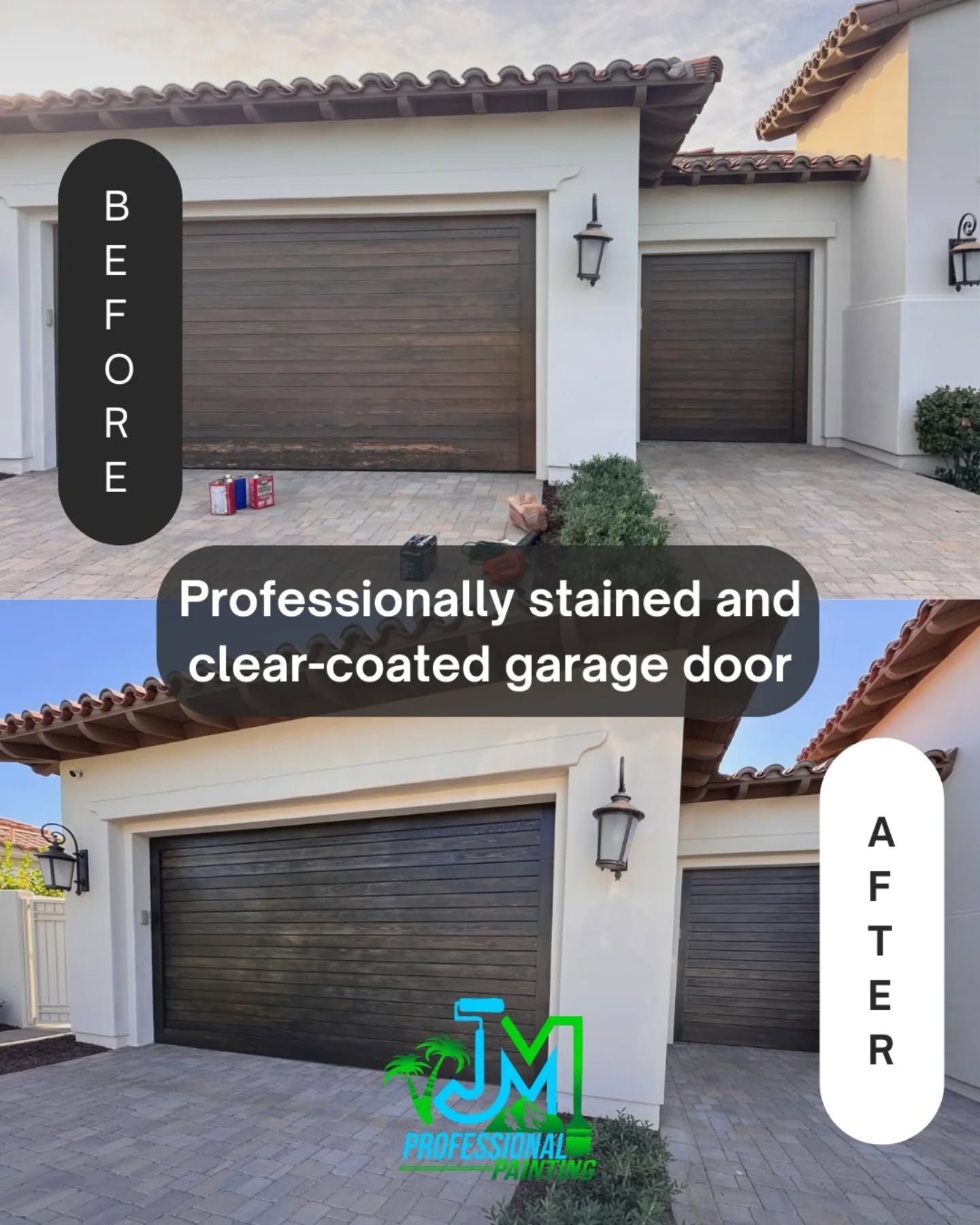Elevate your home’s curb appeal with JM Professional Painting!
We specialize in restoring weathered garage doors through a professional staining and clear-coating process that brings out the wood's natural beauty while providing long-lasting protection against the elements. Don't settle for a faded finish, let us transform your home with a premium, high-end look that lasts💢
Contact us:
📞(760) 880-0045
