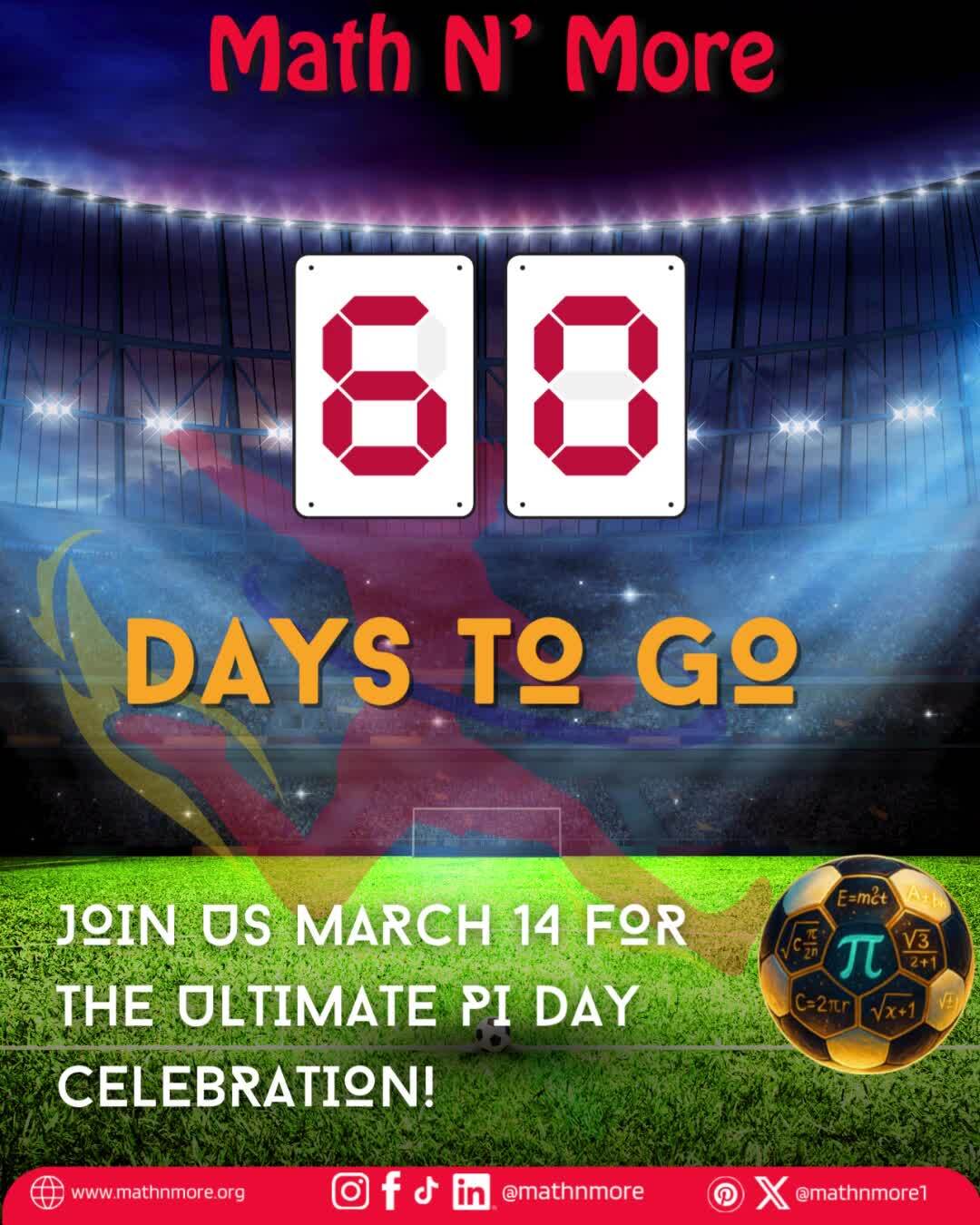 We are officially 60 days away from Pi Day 2026 🎉
Registration and Pi Day 2026 shirt purchases are opening soon. Each $25 shirt supports Pi Day, our free community celebration, and Summer Academy 2026.
Shirts will be available for shipping or pickup in Atlanta. Our goal is to sell 150 shirts, and every purchase helps us reach more scholars through math and community.
Stay tuned for the launch ➡️
#PiDay2026 #MathNMore #PiDayATL #MathCommunity #SupportEducation #STEMEducation #CommunityPowered #SummerAcademy #MathJoy
