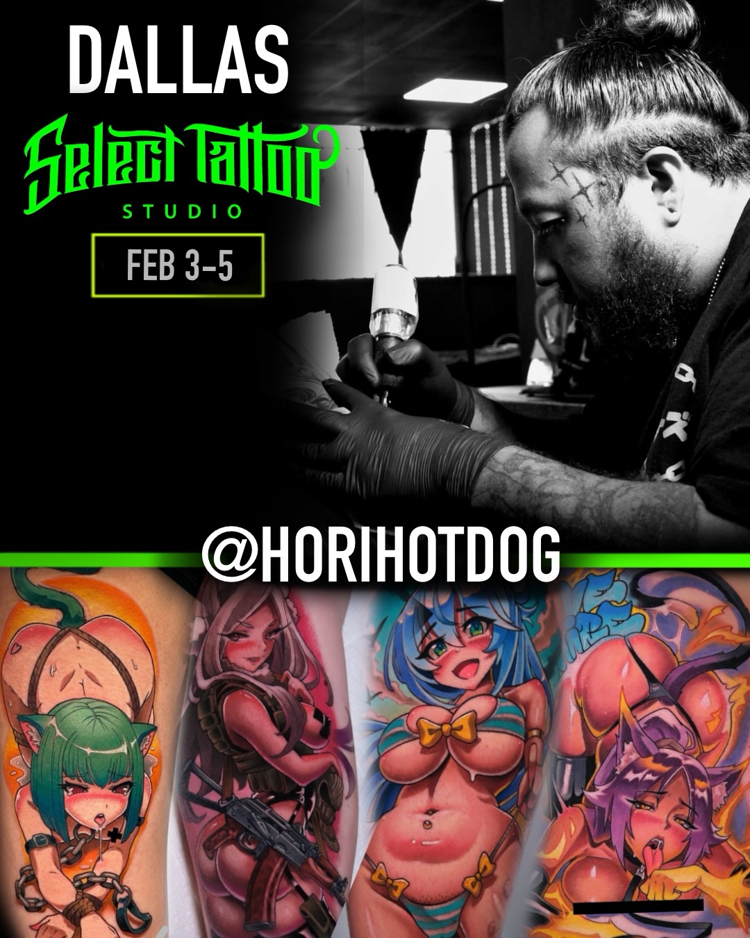 🔥 Guest Artist Alert 🔥
@horihotdog is joining us next month!
An amazing artist—and yes, you already know… we’re huge anime fans here at @select.tattoo 🎌🔥