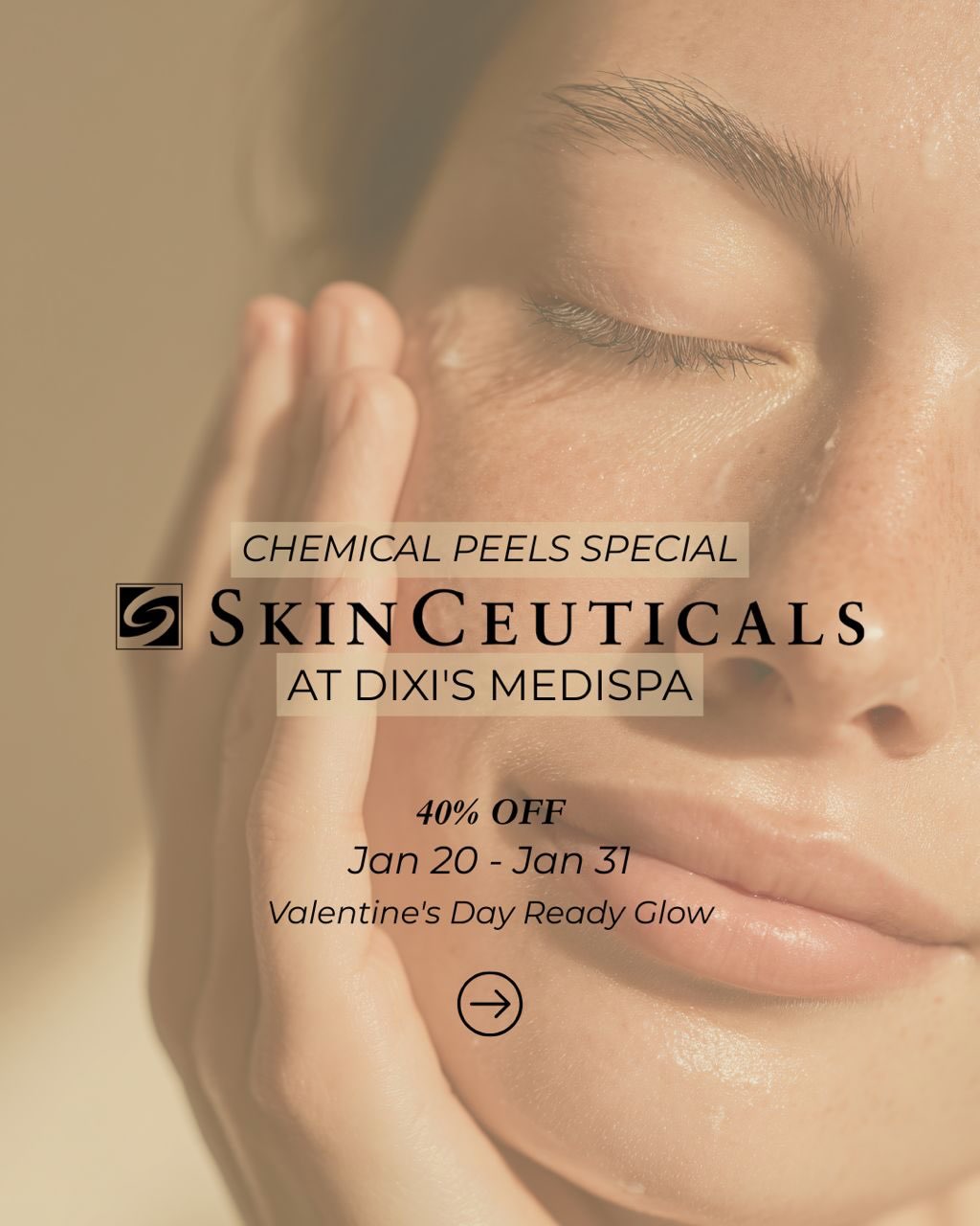 ✨ Glow into Valentine’s Day with our SkinCeuticals Chemical Peels ✨
💖 **40% OFF | Jan 20–31 only**
✔️ Gel Peel GL & SM: $110 → **$66**
✔️ Micropeel Plus & MicroSensitive: $125 → **$75**
✔️ Only 3 days of mild peeling
📲 Limited spots available — book now!
#SkinCeuticals #ChemicalPeel #DixisMedispa #ValentinesReady #GlowingSkin MedispaDeals