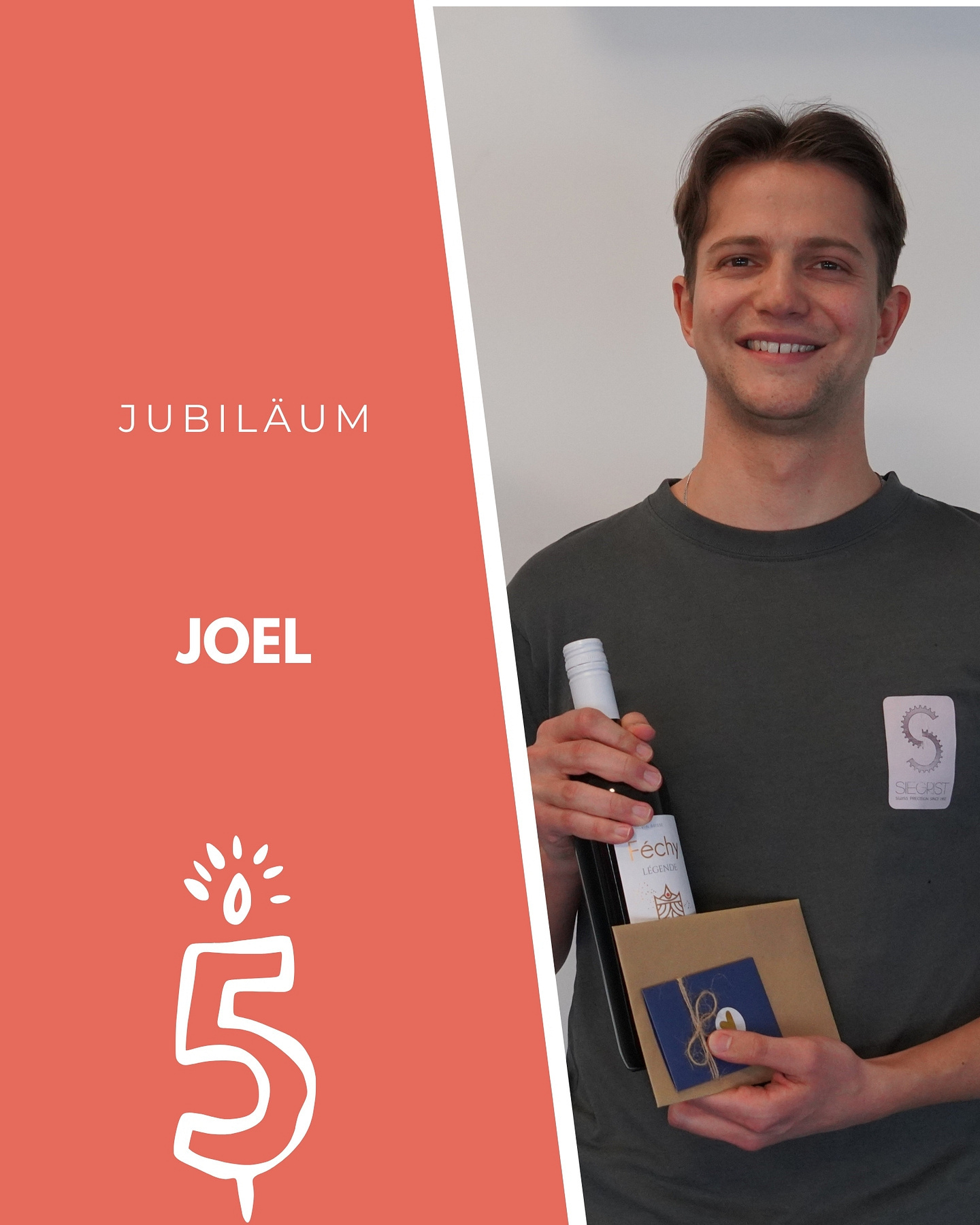 5 JAHRE ENGAGEMENT ✨
Seit 5 Jahren unterstützt Joel das Team der W. Siegrist AG – mit seiner klaren, ruhigen Art und der Fähigkeit, auch unter Druck den Überblick zu behalten. Danke für deinen Einsatz, dein Mitdenken und deinen Teamspirit. Wir sind froh, dich an Bord zu haben. 🎊
For the past five years, Joel has supported the team at W. Siegrist AG – with his calm, clear manner and the ability to keep an overview even under pressure. Thank you for your dedication, your thoughtful contribution, and your team spirit. We’re glad to have you on board. 🎊
#wsiegristag #5jahre #engagement #treue #glückwunsch