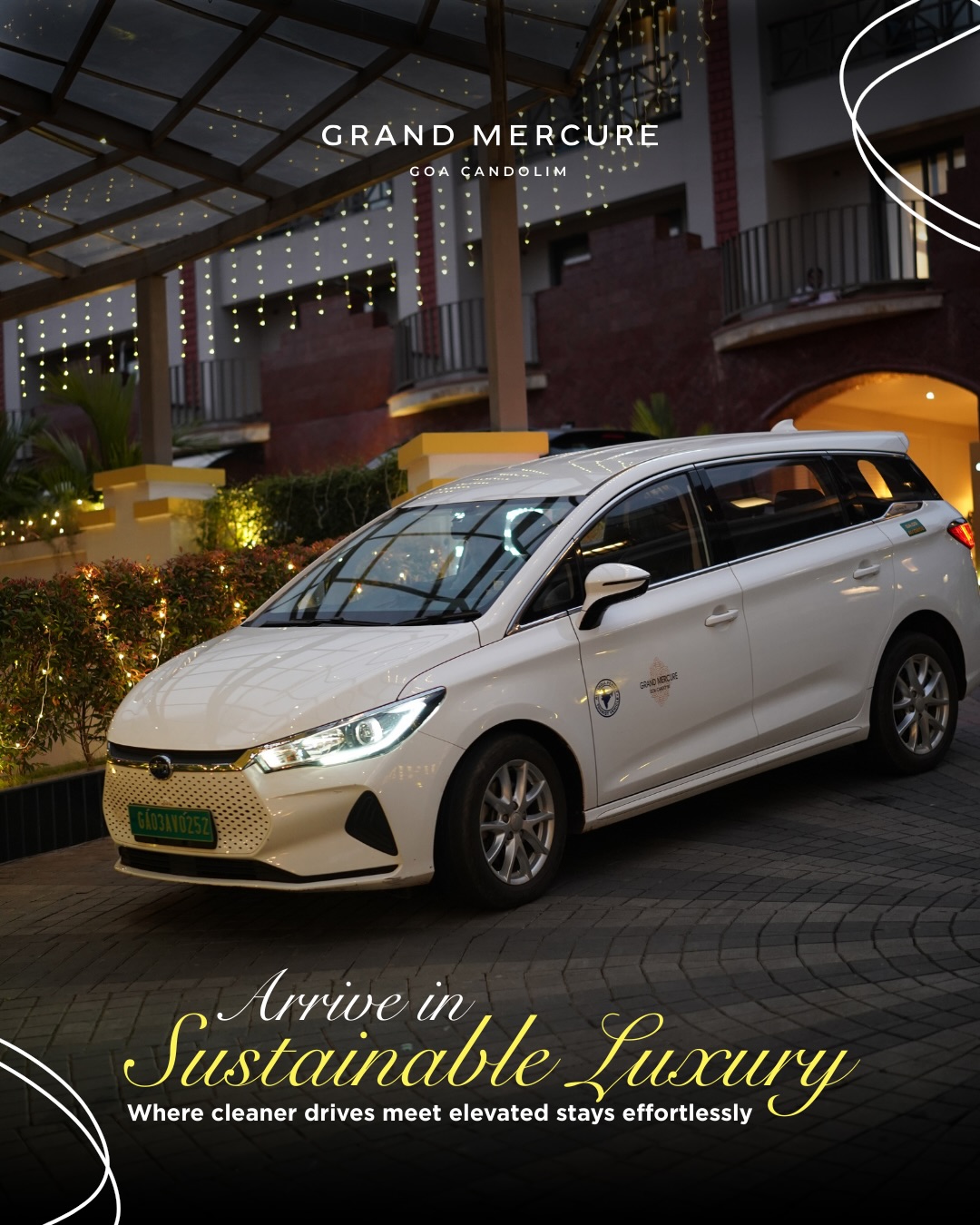 Silent drives and seamless stays. Enjoy the comfort of our dedicated EV fleet and the convenience of on-site charging ✨
.
.
.
#evvehicles #luxuryresort #luxurystays #candolimgoa #hotelstays