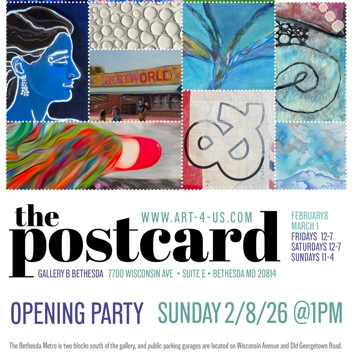 Art4Us is back at Gallery B! Come celebrate with us. We always have so much fun! Join the party!