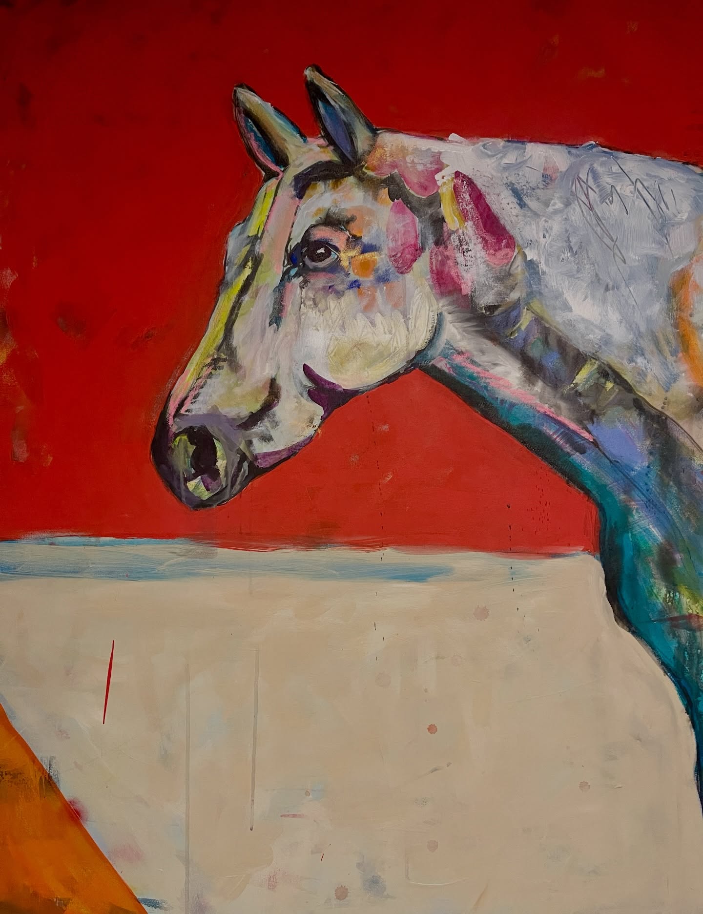 Sections of the whole painting. I enjoy focusing on abstraction within form.