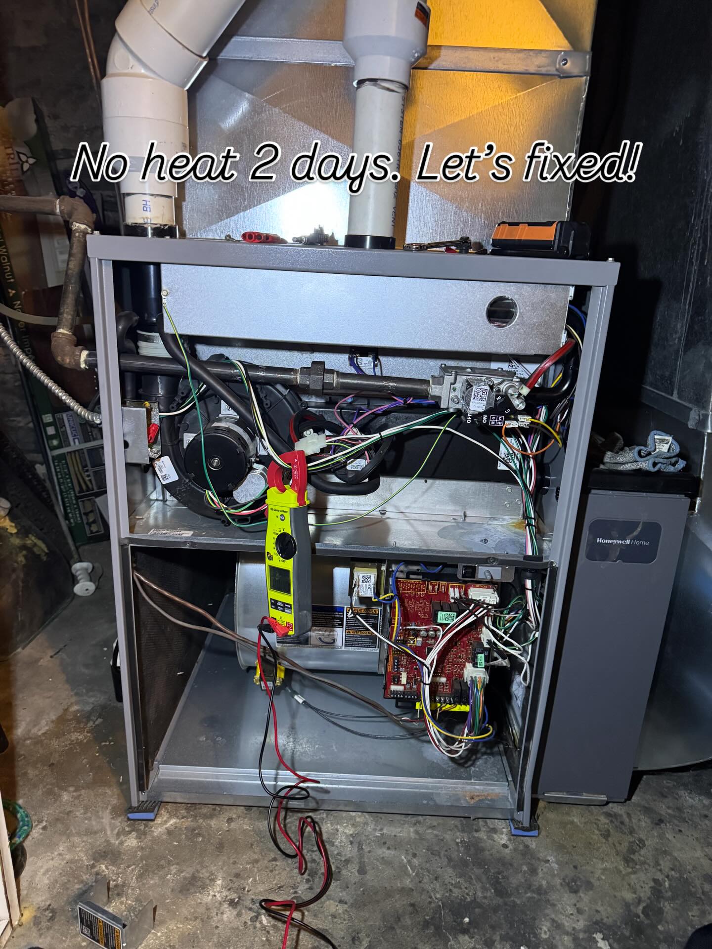 Just a short story for Canadian installers who have been doing things âthe same wayâ for 20 years.
Furnace call â no heat.
The client replaced the filters and checked the breaker â unit still not running.
We started the inspection.
No 24V, but line voltage present â tester flashing â ď¸
Stop. Be careful.
Power off. Opened the junction box⌠and there it was.
Burned wire connections, destroyed wire nuts.
First thought â check the condensate pump. Meter shows O.L.
Opened the pump â full of debris.
This is a perfect example of why annual maintenance is critical.
A simple $30 condensate pump can shut down the entire heating system.
We plugged the furnace into a separate cord so if the pump fails again, the client wonât lose heat.
Small details matter.
#FurnaceRepair #FurnaceMaintenance
#HVACService #HVACMaintenance
#EtobicokeHVAC #TorontoHVAC