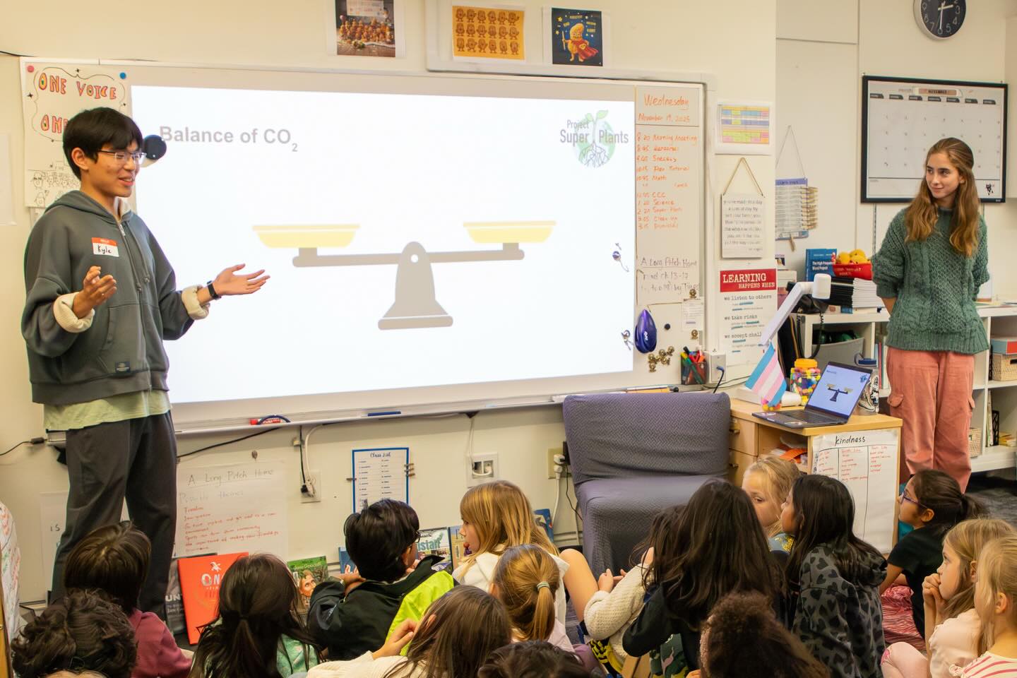 Upper school meets lower school! Nueva teammates had a wonderful time presenting to Nueva 3rd and 4th graders.