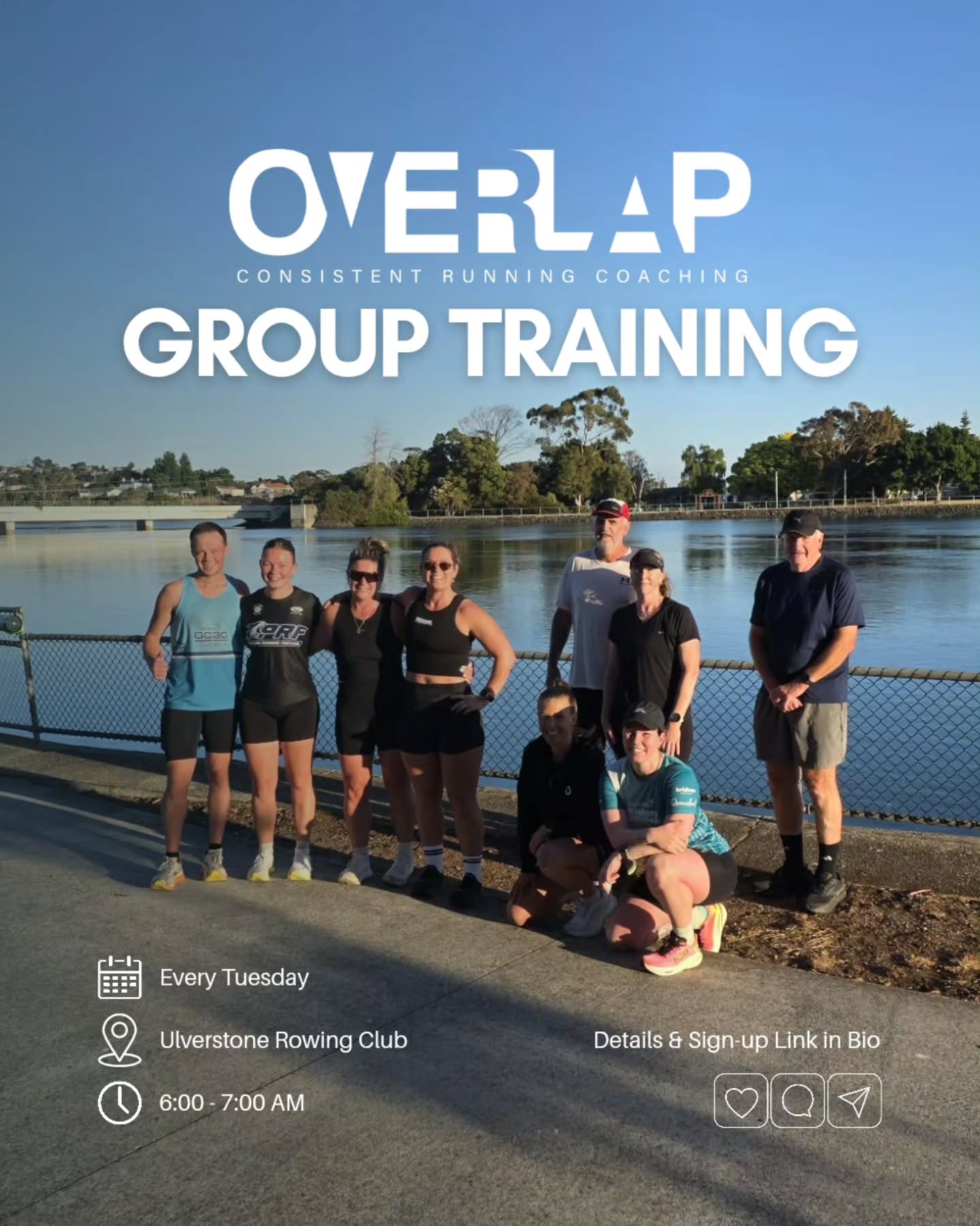 Consistency is better together 🤍
Our OVERLAP Group Training sessions are all about showing up, moving well, and enjoying the process — no matter where you’re starting from.
Led by Australian Athletics accredited group coach @caitlynmulraney_runs , each session is carefully adapted to suit all abilities, with options to challenge yourself or simply build confidence and consistency in a supportive group environment.
📍 Ulverstone Rowing Club
🗓 Every Tuesday
⏰ 6:00–7:00am
Structured. Supportive. Community-driven.
Come run with us.
Details & sign-up via the link in bio.
https://www.overlapcoaching.com/group-sessions
