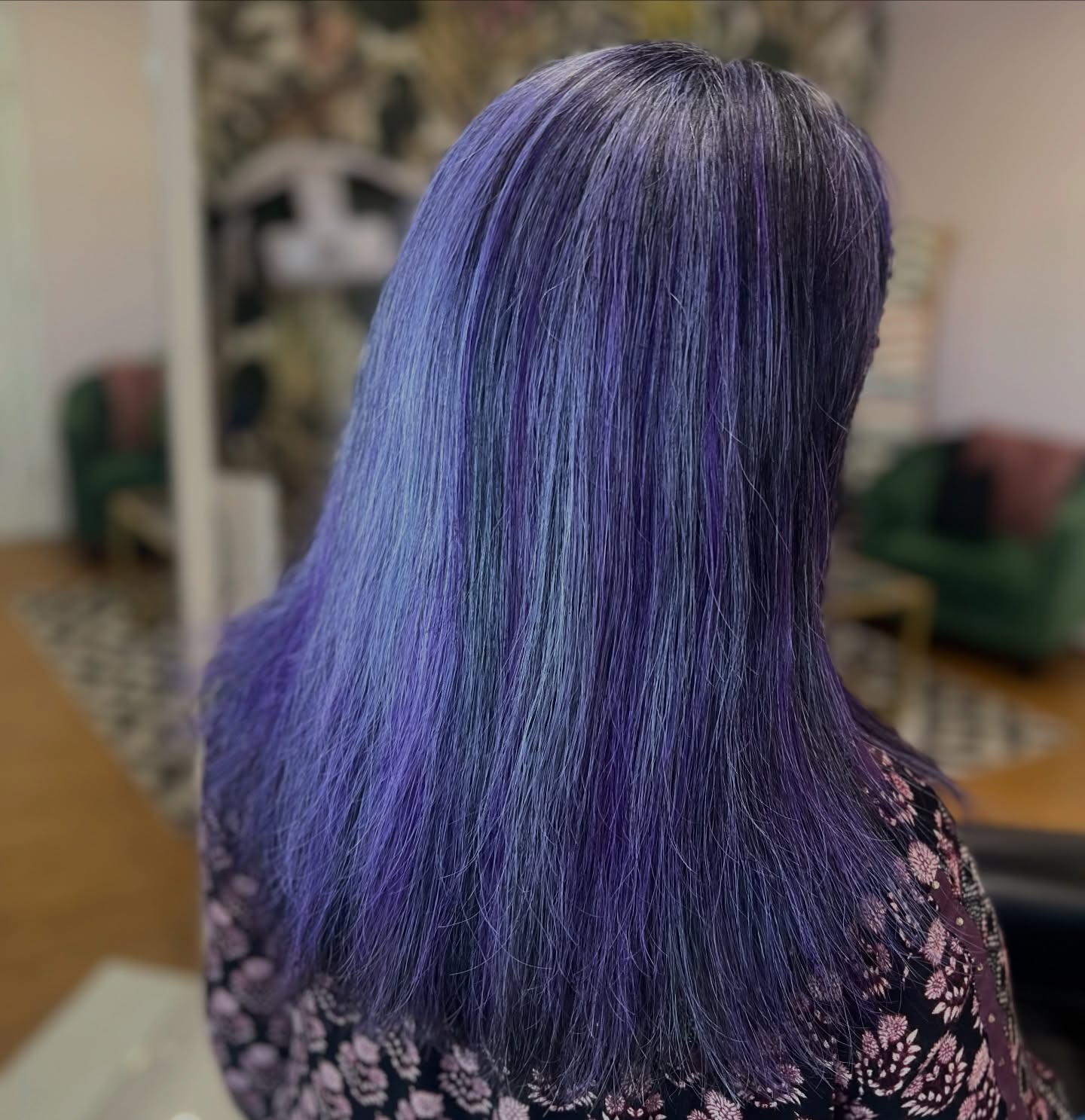 Grey Blending, but make it colorful! 💜
.
A surprising mix of highlights & her natural greys glossed with a beautiful semi-permanent purple hair color.
.
.
#hairbybettina #santarosagreyblendingspecialist #sonomacountyhairstylist