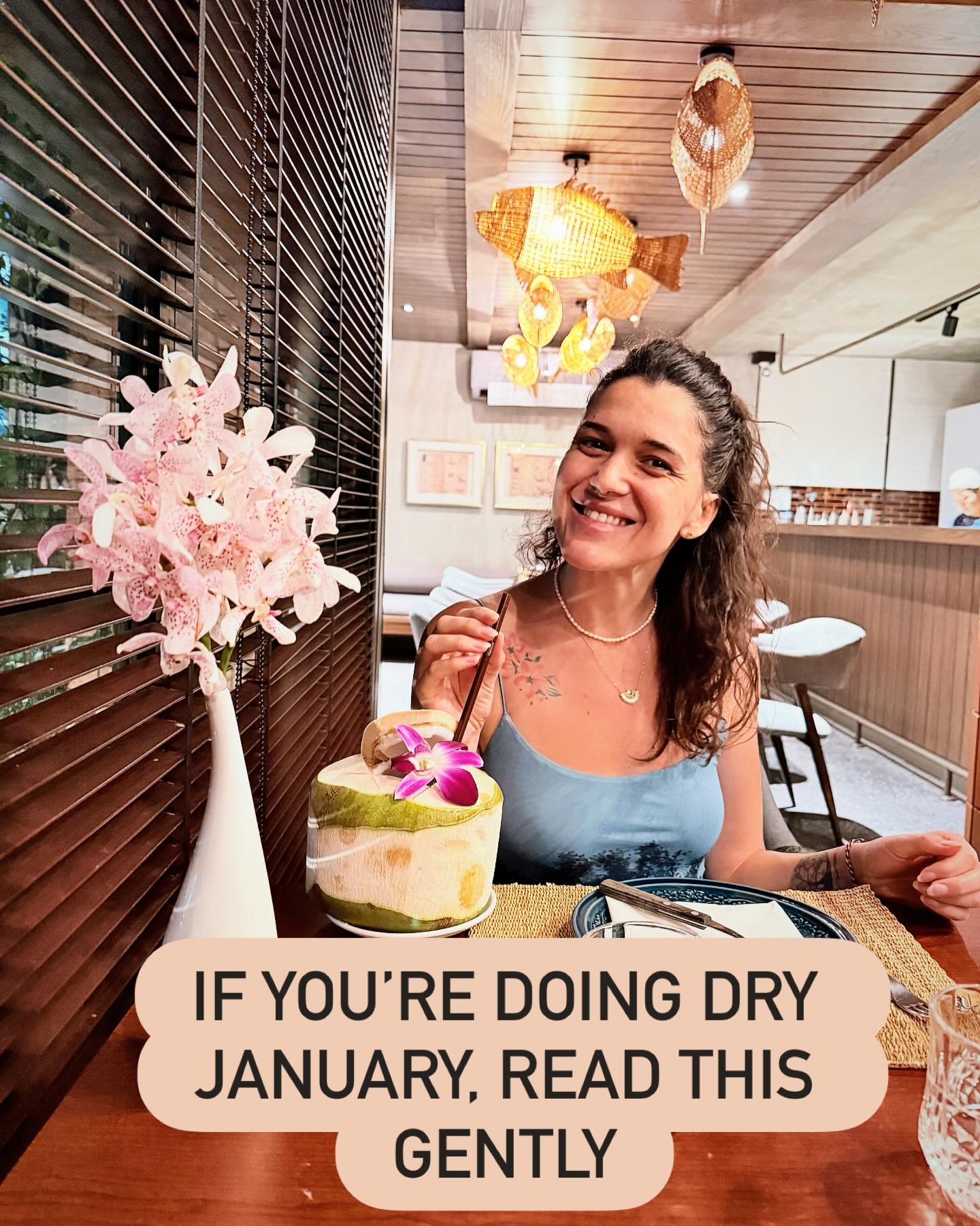 I want to say this gently and honestly.
I’m not an example, and I’m far from perfect — just sharing what has been true for me.
Stepping away from alcohol is not an easy thing to do in our society.
Even when it doesn’t look like a “big problem”.
Even when it’s “just a glass”.
Even when nothing dramatic is happening.
I stopped drinking a year ago, not because I hit a bottom, but because something felt slightly off — and I finally listened.
At the beginning, the hardest part wasn’t craving alcohol.
It was not knowing what to order.
Wondering how to fit in.
Navigating social spaces without the usual default.
There were moments when I was upset or angry and the thought appeared:
“I could just have a glass of wine.”
And then it passed — easily — not because of willpower,
but because my nervous system had other ways to regulate.
Breathwork and inner work taught my body how to settle, release, and stay present.
Instead of escaping discomfort, I learned how to be with it — safely.
What I realised over time:
• one glass can still be an issue when it’s the fastest escape
• alcohol was never really a reward — that was a story I told myself
• I’m more myself without it, especially socially
• waking up rested isn’t a luxury — it’s a baseline
• my body feels clearer, my skin calmer, my presence deeper
• I handle life differently now — with more capacity
If you’re doing Dry January, or quietly questioning your relationship with alcohol, I want you to know this:
You don’t need a dramatic reason.
You don’t need to struggle for it to be valid.
And you don’t need to do it alone.
Supporting your nervous system changes everything.
When your body feels safe, the urge to escape softens.
This path isn’t about restriction.
It’s about coming back to yourself.
I’m here — walking it too 🌿
#DryJanuary #SoberCurious #NervousSystemSupport #InnerWork #EmbodiedPresence