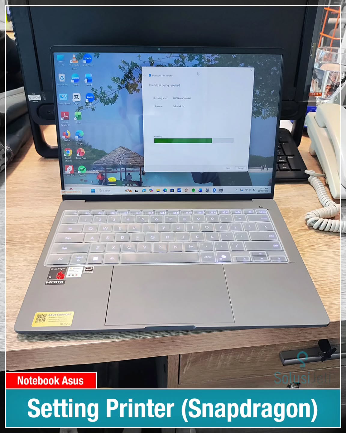 Klien membeli laptop baru. Tanpa terlalu paham tentang komponen di dalamnya dan apa pengaruhnya. Ternyata yang dibeli Klien itu laptop berbasis ARM. Menggunakan processor Snapdragon. Saat di kantor, ternyata laptopnya ini sulit terkoneksi ke printer kantor. Sudah sempat panggil 2 orang teknisi lain, semua gagal. Akhirnya minta bantuan ke SolusiJeli.
Teknisi datang ke kantor Klien di Menara Palma. Langsung cek dan setting. Sekarang laptopnya sudah terhubung ke printer kantor dan sudah bisa print dengan normal.
Done.
#settingprinterkantor #settingprinterpanggilan #laptopsnapdragon #jasasettingprinter #installdriverprinter