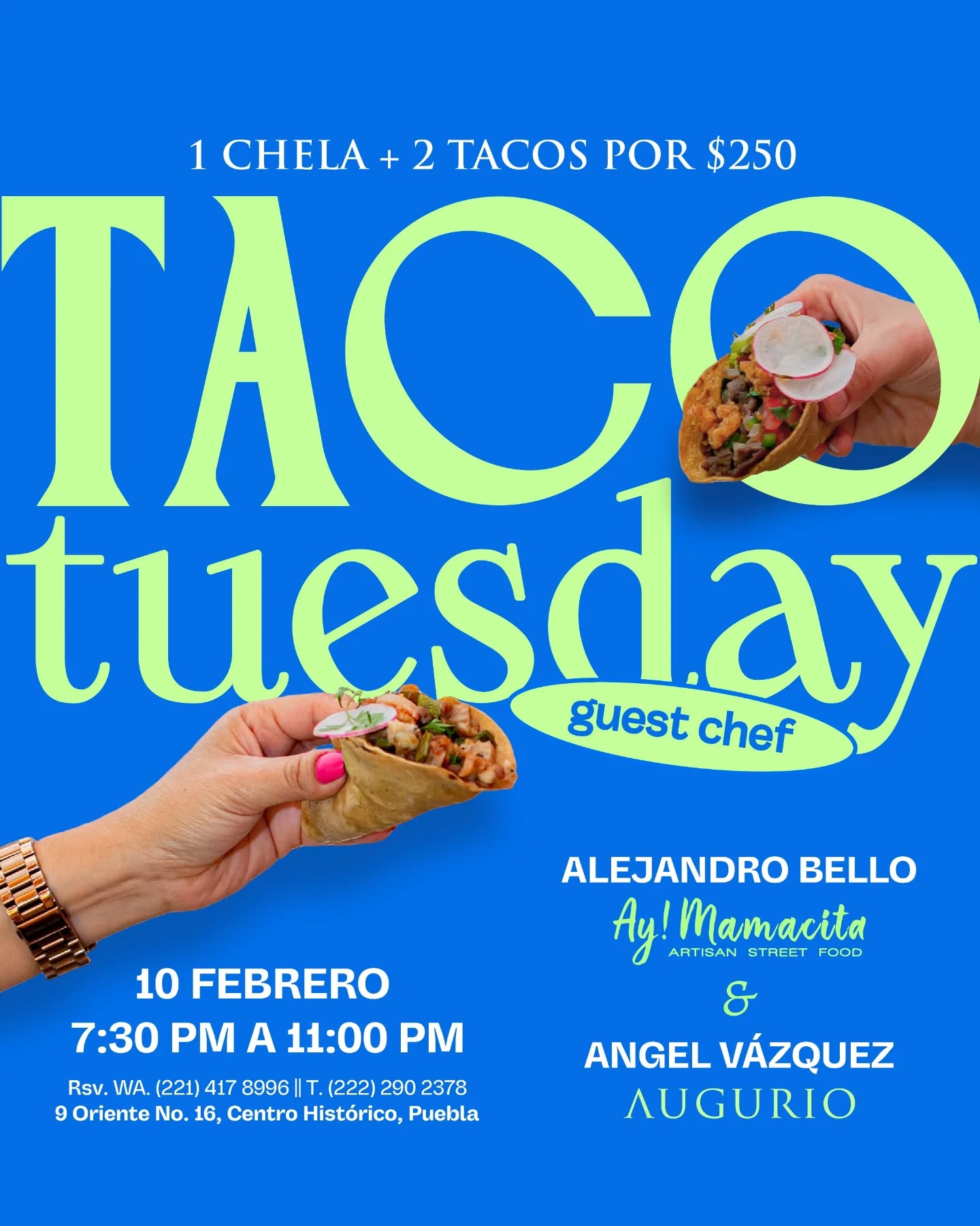 ¡EL PRIMER TACO TUESDAY DEL 2026! @angelintro te espera esta primera edición del año con Alejandro Bello de @aymamacitayvr para disfrutar de unos buenos tacos 🌮 y su buena chelita ¿Te esperamos?