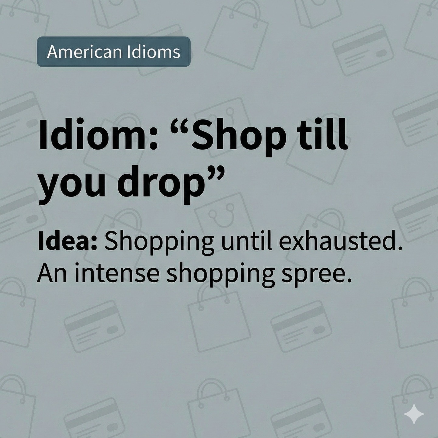 Let's begin learning about American Idioms in SHOPPING!