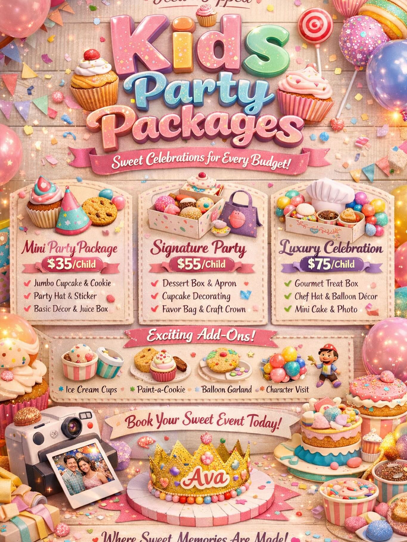 🎉✨ BIG PARTY UPGRADE ANNOUNCEMENT! ✨🎉
Because when we celebrate… we CELEBRATE 💕
We’re taking our Iced & Topped Kids Parties to a whole new level and we had to let our party parents know 👑👇🏽
💎 WHAT’S NEW & INCLUDED FOR EVERY PARTY:
🎂 ALL party packages now include a custom 2-layer themed cake
(No more add-ons needed — it’s INCLUDED!)
🎁 EVERY child receives a goodie bag
Because no guest leaves empty-handed ✨
🍽️ Luxury Celebration Package UPGRADE
We’ve officially added food for the kids to our Luxury Celebration Package — making it the ultimate stress-free, all-inclusive experience for parents!
⸻
👑 WHY PARENTS LOVE OUR PARTIES
✔️ Desserts
✔️ Decor
✔️ Activities
✔️ Cake
✔️ Treats
✔️ Goodie bags
✔️ Food (Luxury Package)
✔️ Zero stress for YOU
You show up.
We handle the magic. ✨
📅 Now booking birthdays, school celebrations & special events!
📩 DM us or stop by the bakery to secure your date.
✨ Where sweet memories are made… and every child feels celebrated ✨
#IcedAndTopped
#BakeryParty
#SweetCelebrations
#DessertLovers
#CupcakeParty
#TreatTable
#CustomCakes