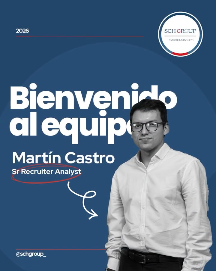 ✨¡Le damos la bienvenida a Martín Castro!✨
Martín, se integra a nuestro equipo como Sr Recruiter Analyst. Estamos seguros de que su experiencia y enfoque estratégico serán un valioso aporte para el logro de nuestros objetivos.
¡Bienvenido, Martín! 💼💙
SCHGroup: Hunting & Consulting