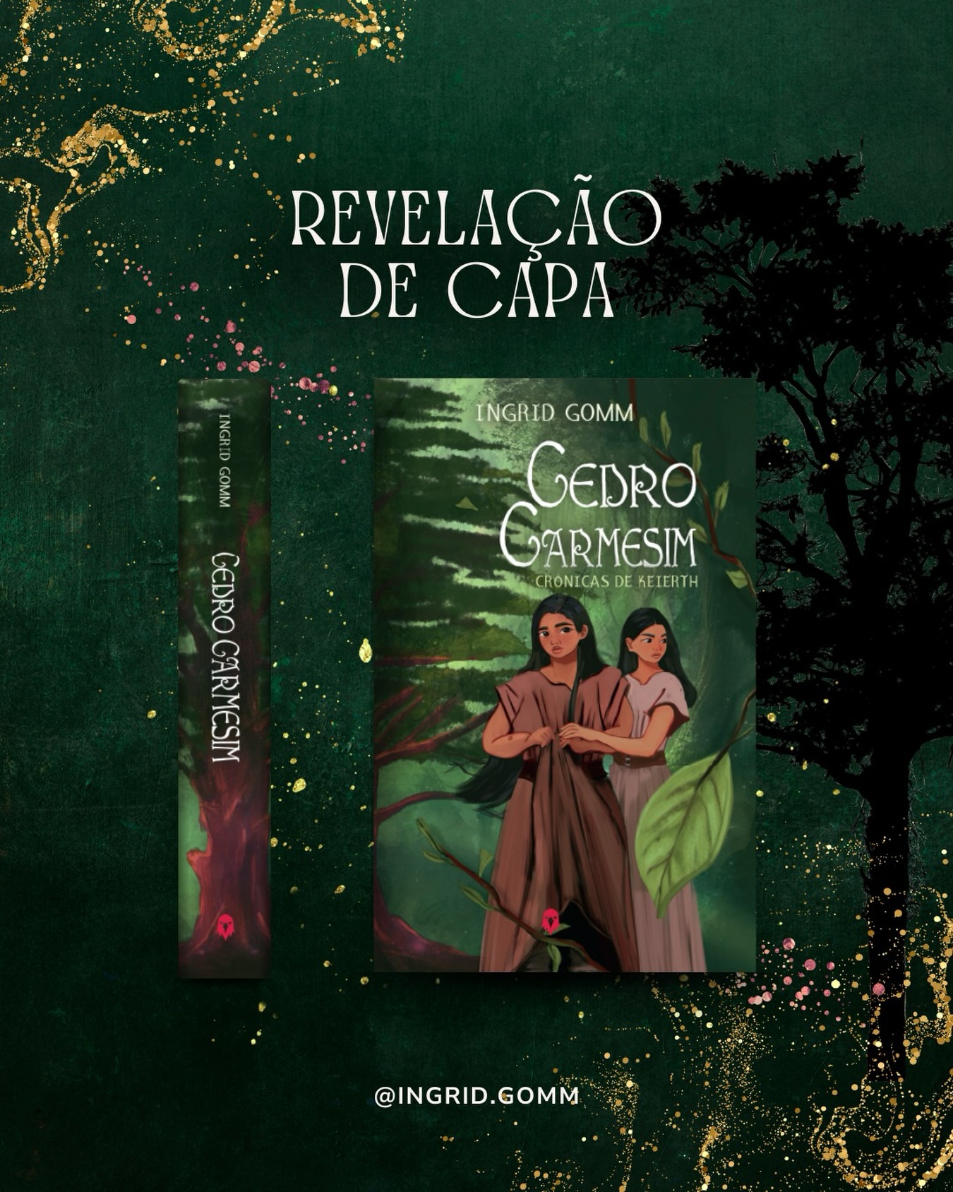 Hoje eu apresento a capa de Cedro Carmesim.
E nada disso teria sido possível sem trabalho conjunto.
Quero agradecer à @euvieiramari e @viltoreis, profissionais e parceiros incríveis, sempre dispostos a dividir um pouco do seu conhecimento;
à @jucaladoo, que traduziu em imagem tudo o que esse livro carrega;
à @anaka.santos, minha leitora crítica, que acompanha todos os meus projetos do começo ao fim, com um olhar atento e generoso;
à @miahskanpo, minha querida revisora, que entrega dedicação e cuidado em cada trabalho;
e à @editoraflyve, por acreditar no projeto e construir esse próximo lançamento comigo.
Cedro Carmesim é um livro sobre identidade, pertencimento e transformação,
e eu espero que cada leitora consiga sentir ao menos um pouquinho do carinho que tivemos com esse projeto.
Que venha fevereiro de 2026. 🌿