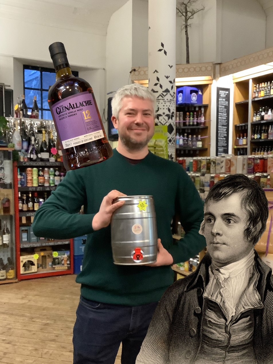 Burns Night is just around the corner on the 25th of Jan! 🏴🥃🍻
The team have picked some items we think Burns would have enjoyed on a cold winter night and some lovely things that would go perfectly with your Haggis, Neeps and Tatties! 🥔 🏴
- GlenAllachie 12
- Loch Lea, Smoke Without Fire
- Traquair House, Jacobite Ale
- A Fronsac and a Claret (as Burns loved a Claret)
- and a White Rhône with a very poetic name (it’s also a belter!)
- and a keg of Simple Things Fermentation Peated Brown Ale for sharing with your friends!
What’s Burns night without the sharing of drink, stories and poetry!
#haggisneepsandtatties #burnsnight #scotland 🏴🍻🥃🍷