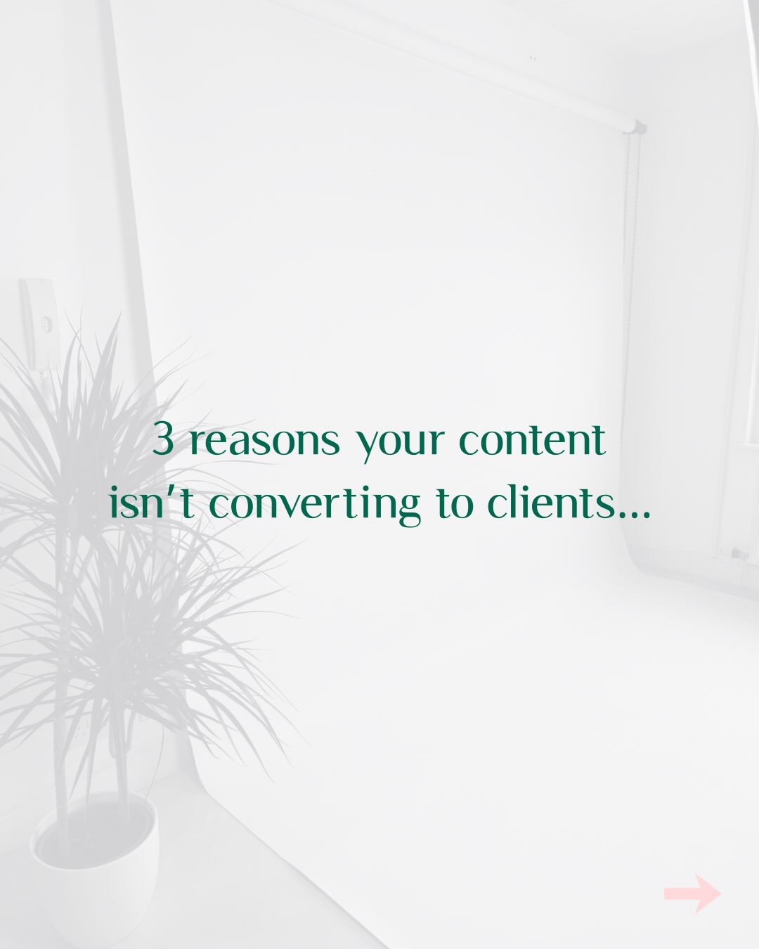Reasons your content may not be converting into clients… Send us a message and we can help! 🫶🏼