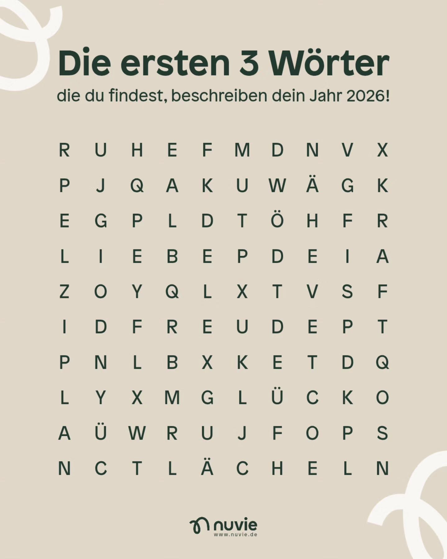 Was bringt dir das neue Jahr? 🫣
Erfahre jetzt und teile es mit uns!👇
#nuvie #nuviepflegedienst